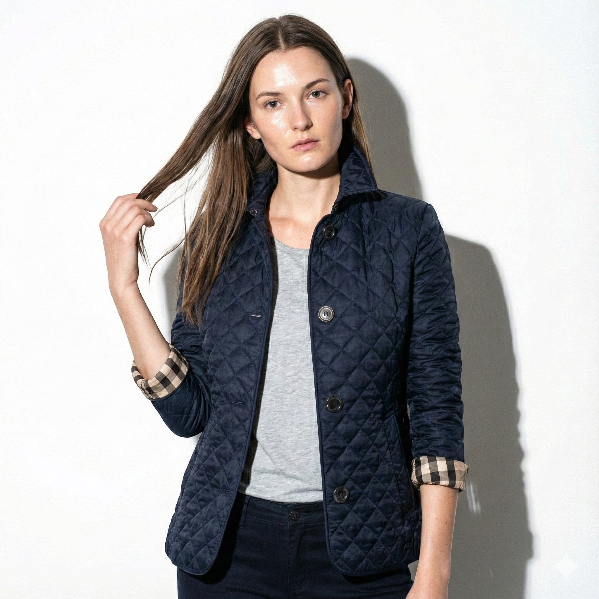 Olivia - Women's Quilted Button-Up Jacket