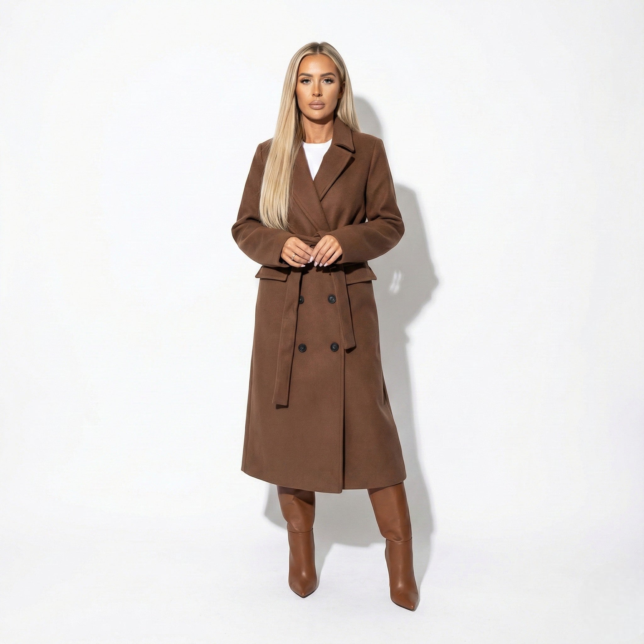 Elise – Women's Long Lapel Coat