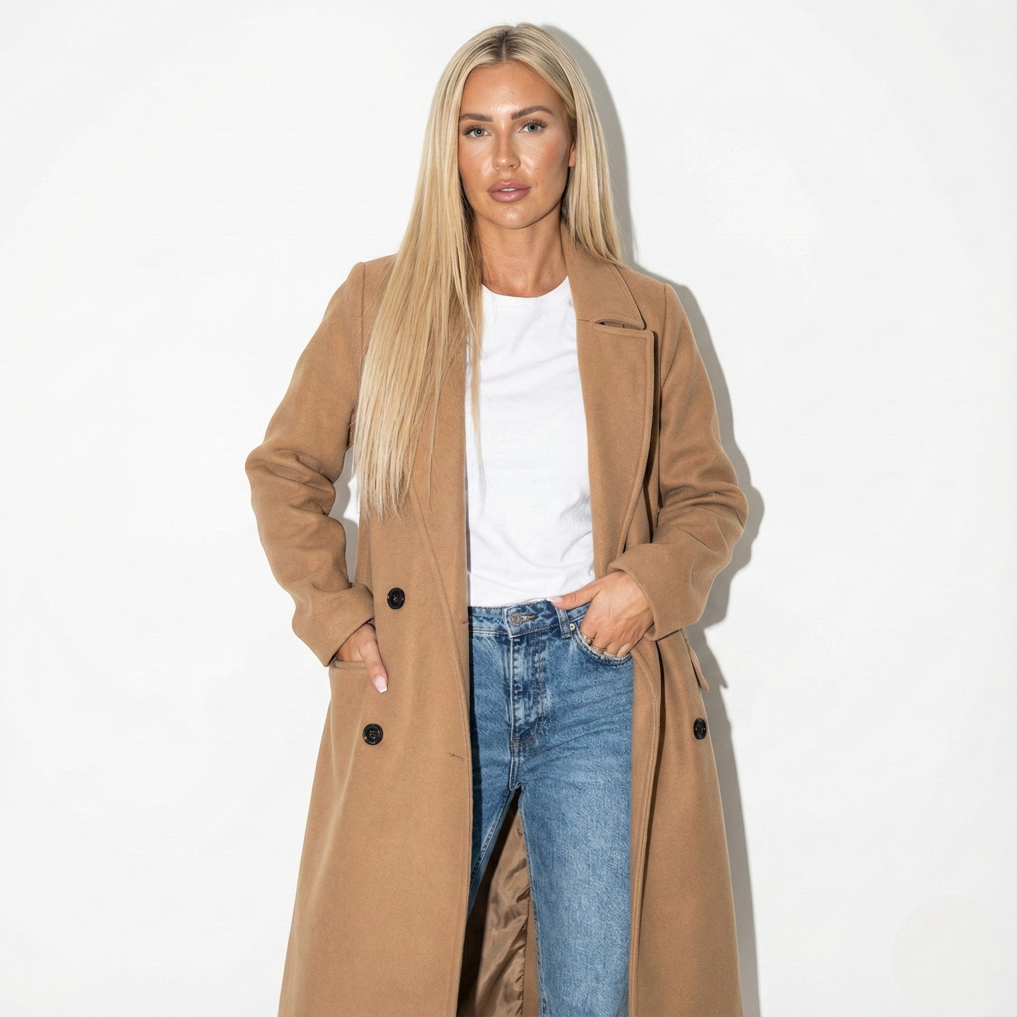 Elise – Women's Long Lapel Coat