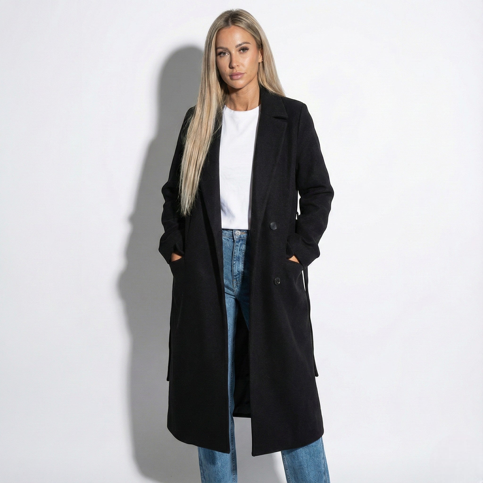 Elise – Women's Long Lapel Coat