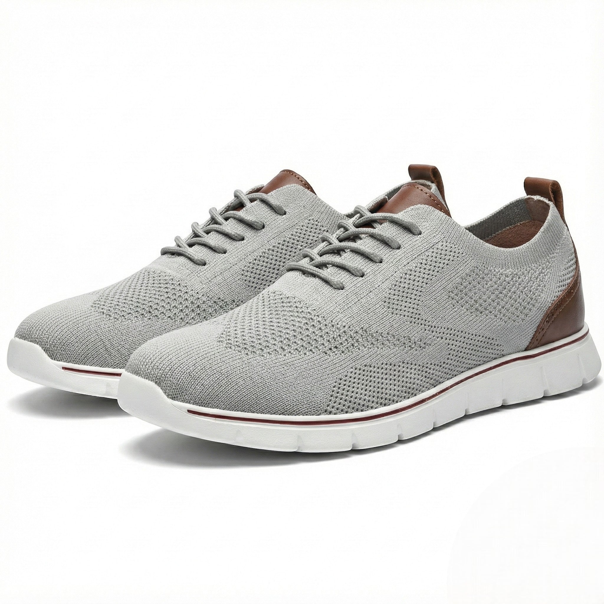 Alexander - Men's Breathable Lightweight Sneakers with Cushioned Support - Shoes - Grey - Jones & Smith