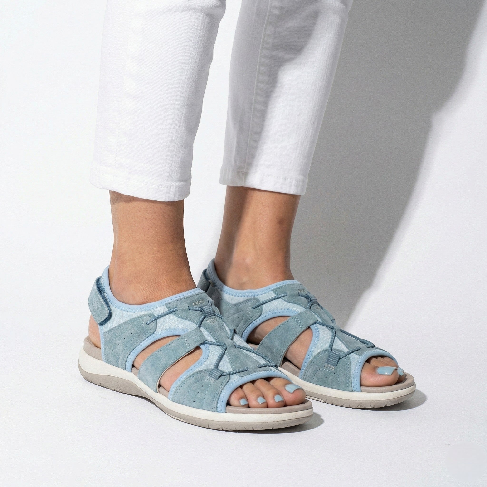 Alice - Women's Adjustable Sandals with Arch Support - Sandals - Blue - Jones & Smith