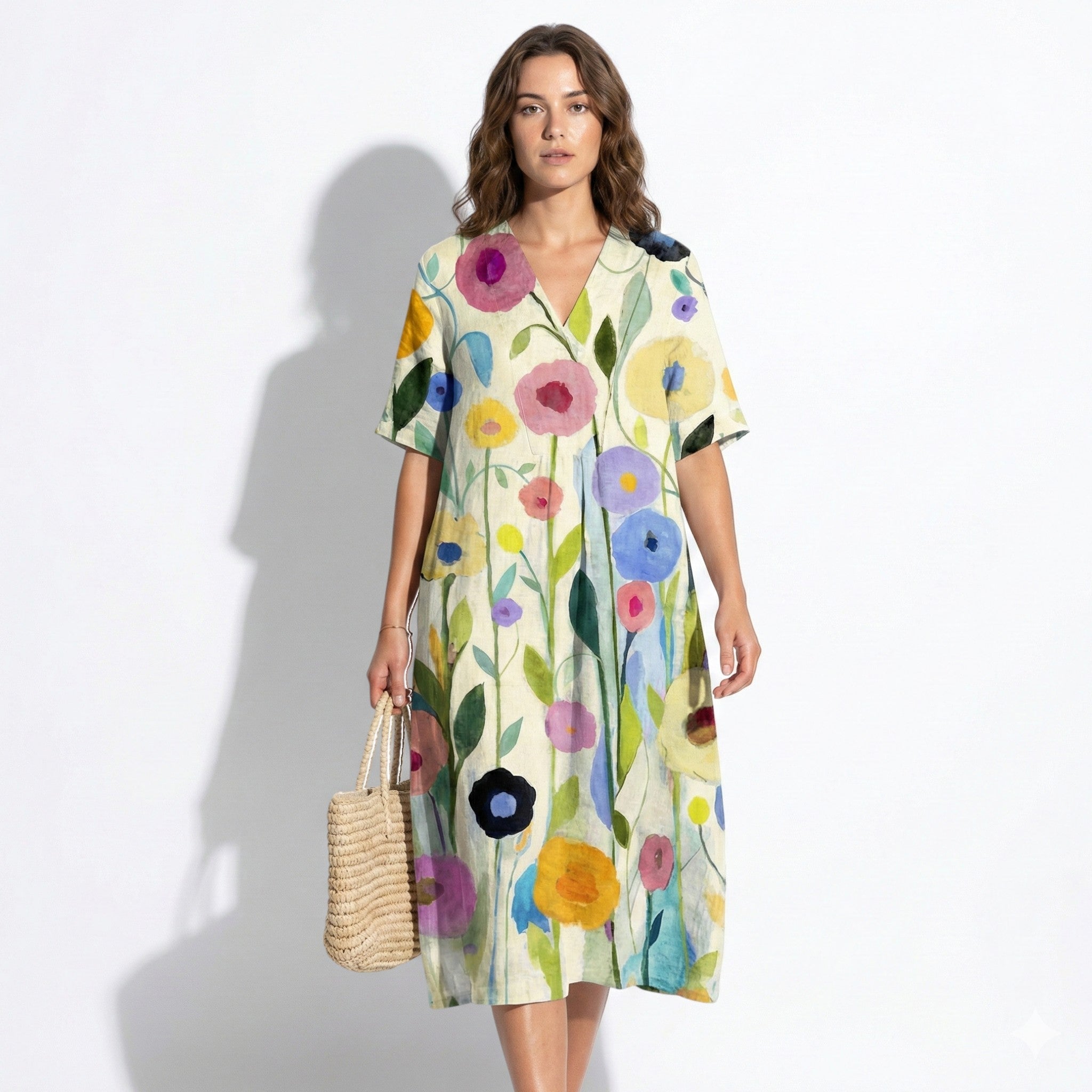 Amelia - Women's Floral Midi Dress - Dress - Floral 4 - Jones & Smith