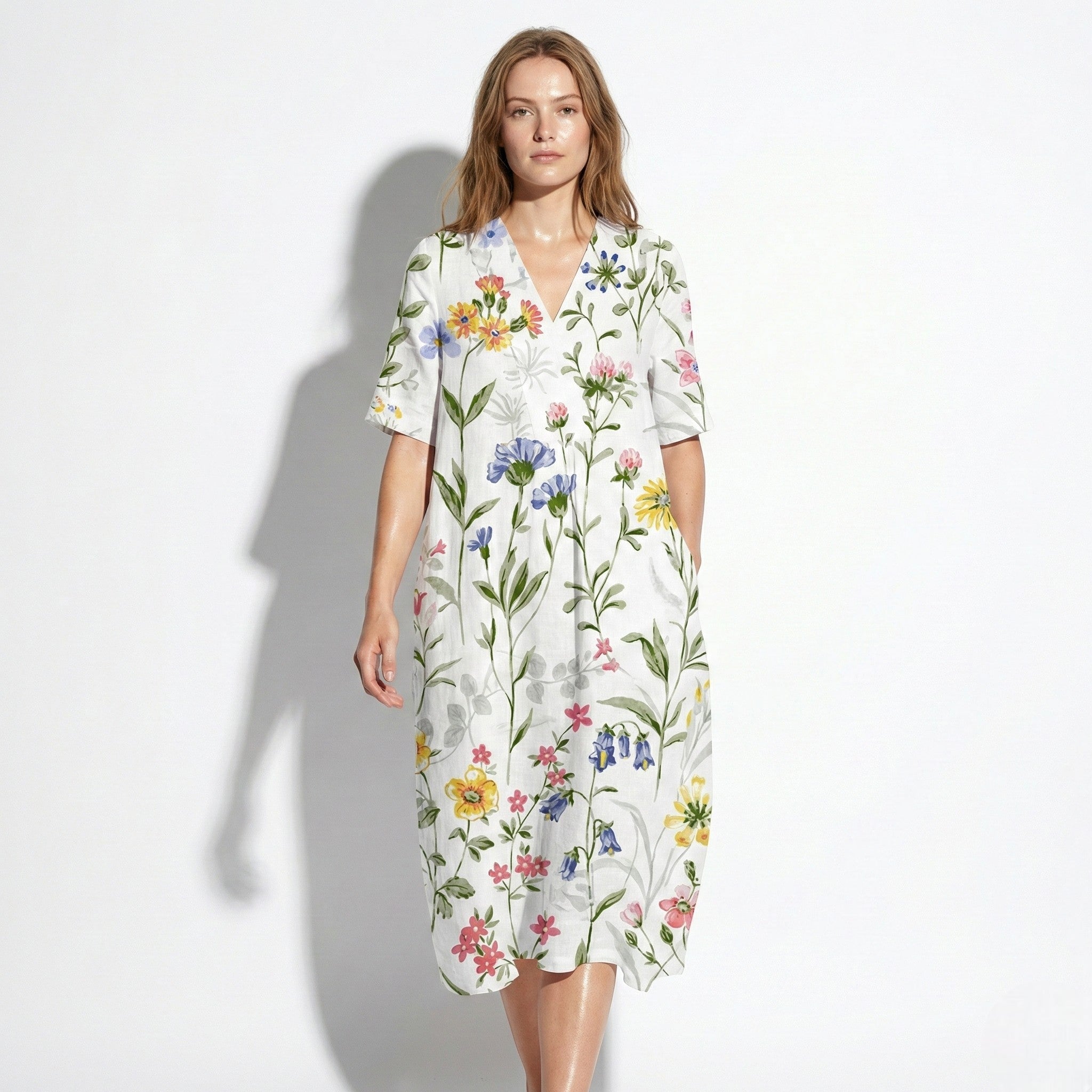 Amelia - Women's Floral Midi Dress - Dress - Floral 2 - Jones & Smith