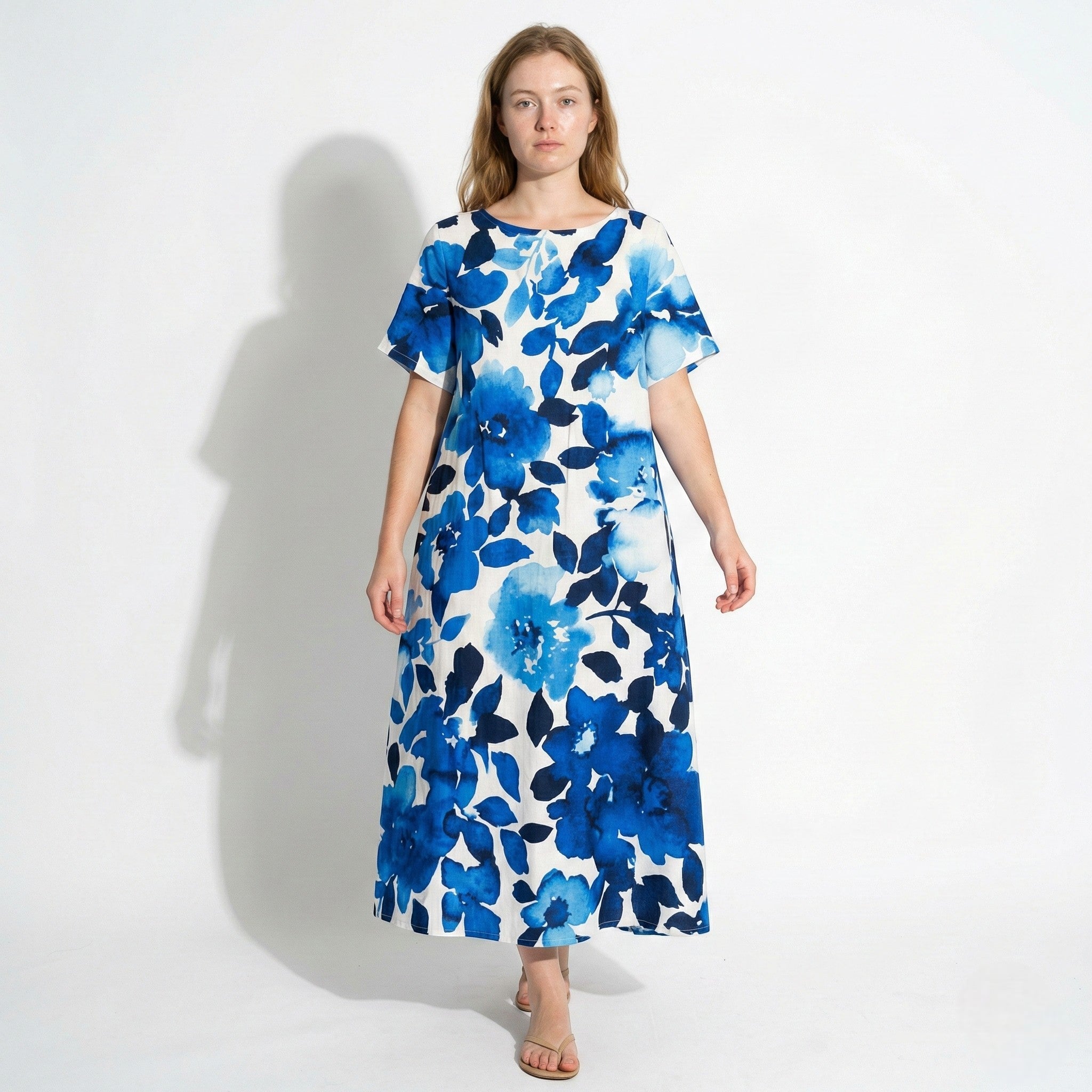 Amelia - Women’s Maxi Dress with Abstract Print and Loose Fit - Dress - LX - 51 - Jones & Smith