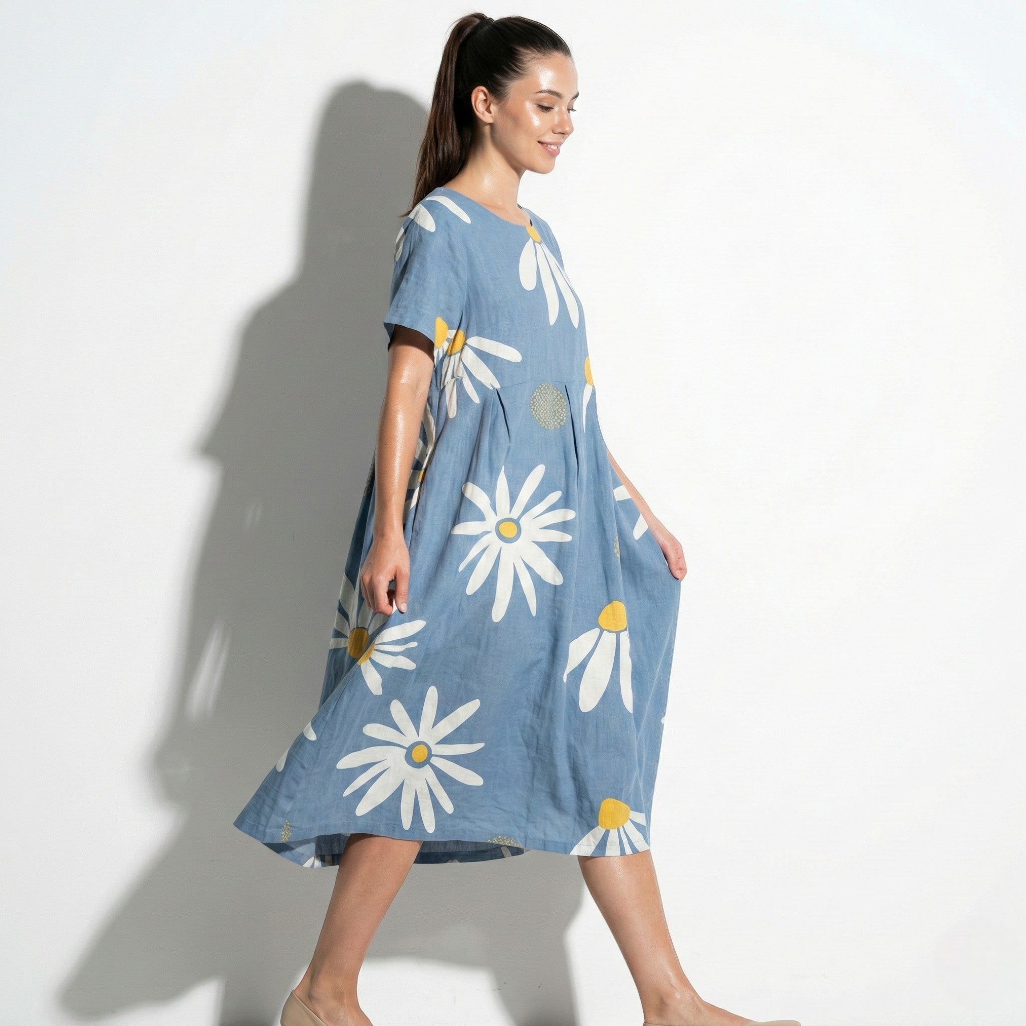 Amelia - Women’s Maxi Dress with Abstract Print and Loose Fit - Dress - LX - 50 - Jones & Smith
