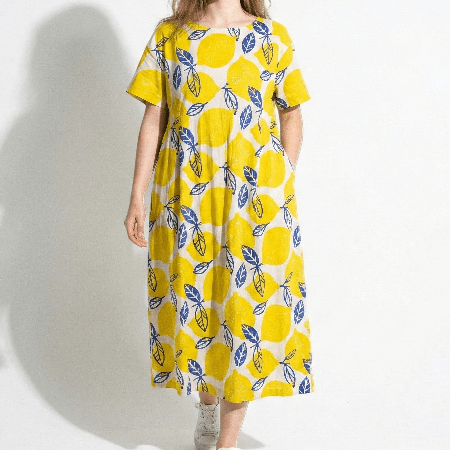 Amelia - Women’s Maxi Dress with Abstract Print and Loose Fit - Dress - LX - 43 - Jones & Smith