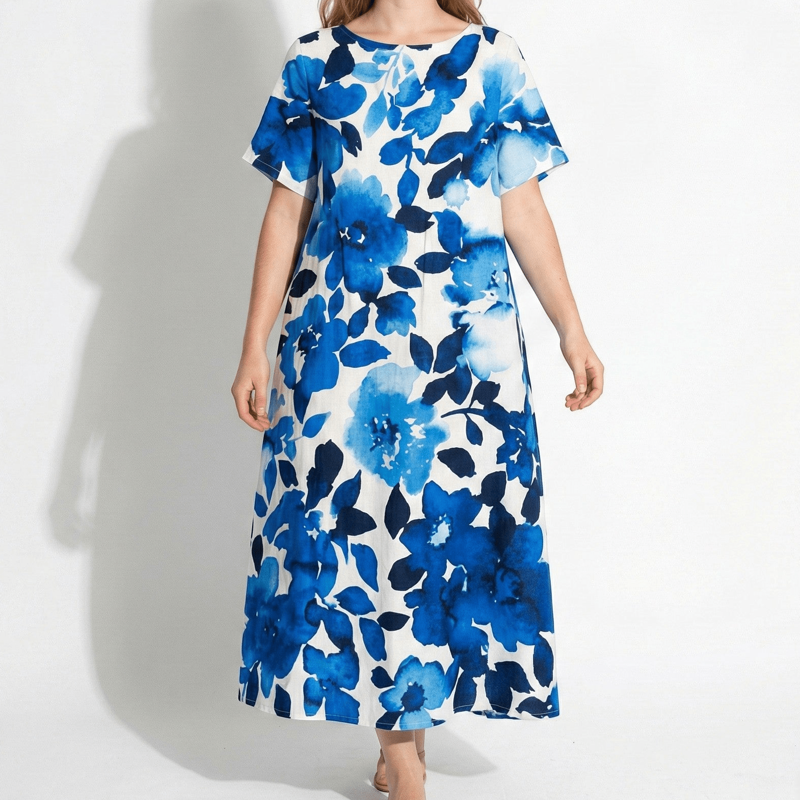 Amelia - Women’s Maxi Dress with Abstract Print and Loose Fit - Dress - LX - 51 - Jones & Smith