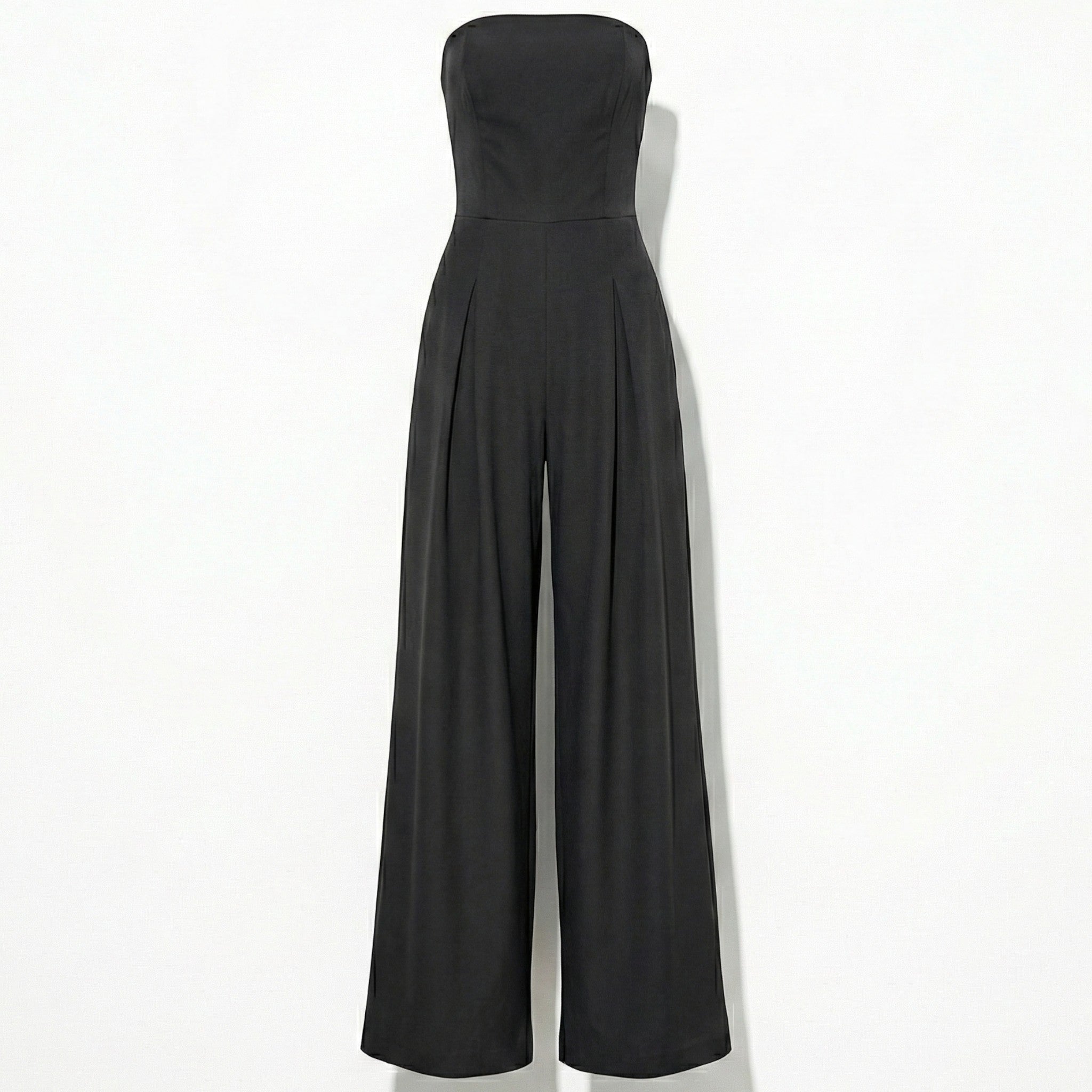 Amelia - Women's Strapless Wide Leg Jumpsuit - Jumpsuits - Black - Jones & Smith