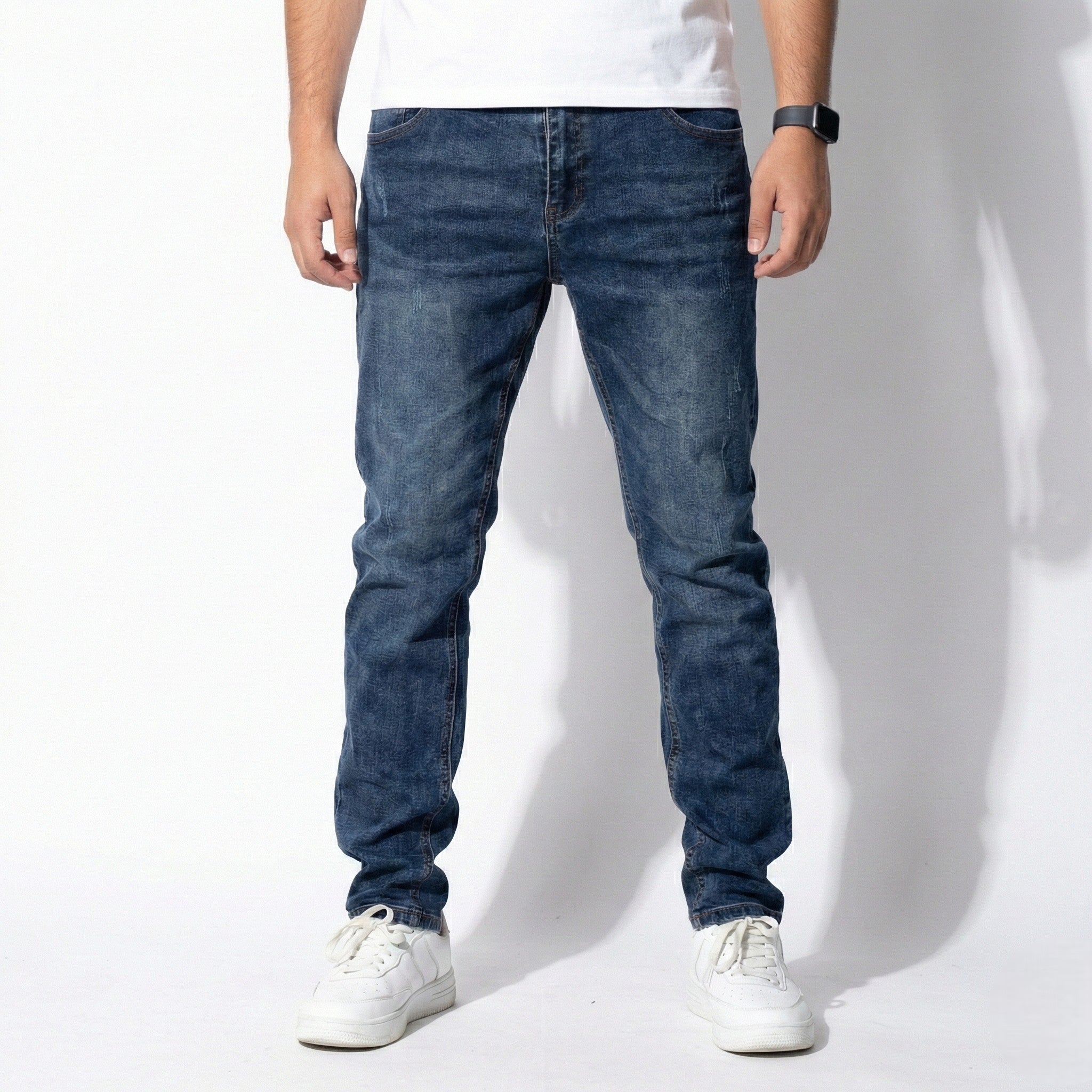 Arthur - Men's Slim Fit Jeans with Practical Pockets - Pants - Blue - Jones & Smith