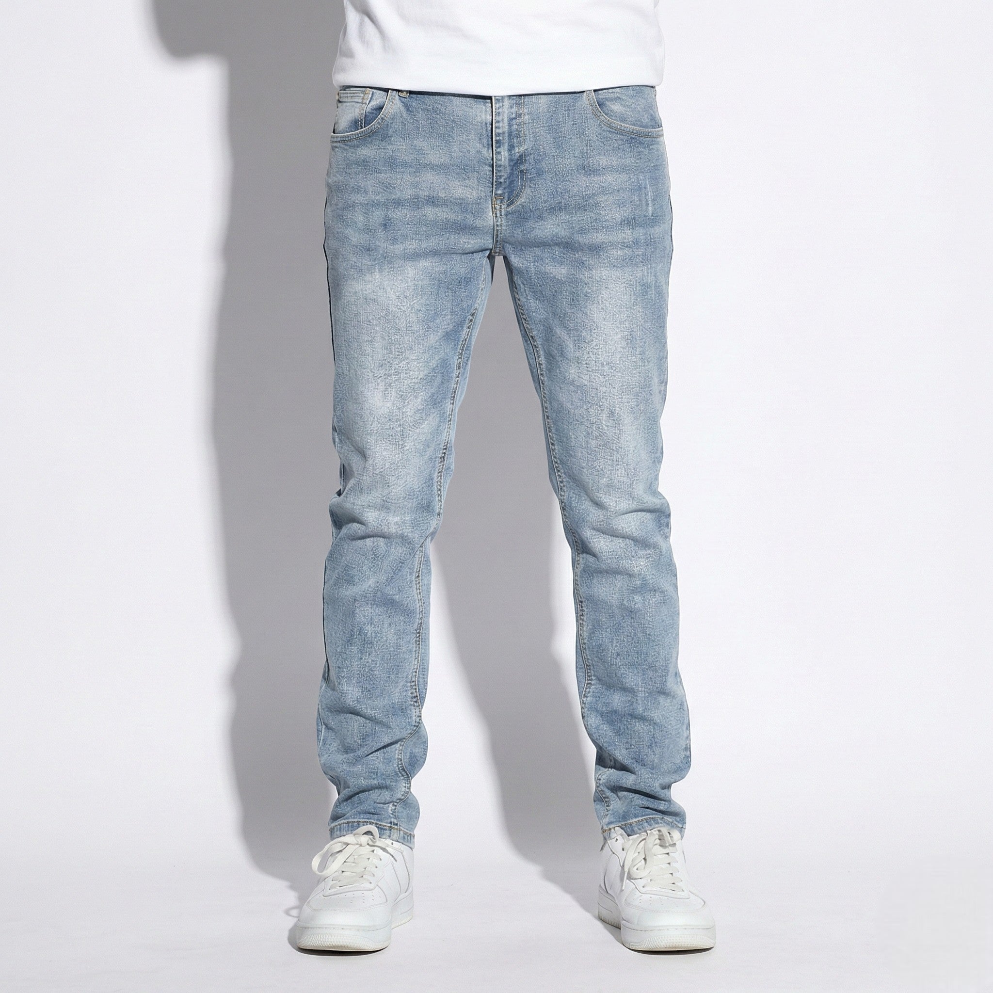 Arthur - Men's Slim Fit Jeans with Practical Pockets - Pants - Light Blue - Jones & Smith