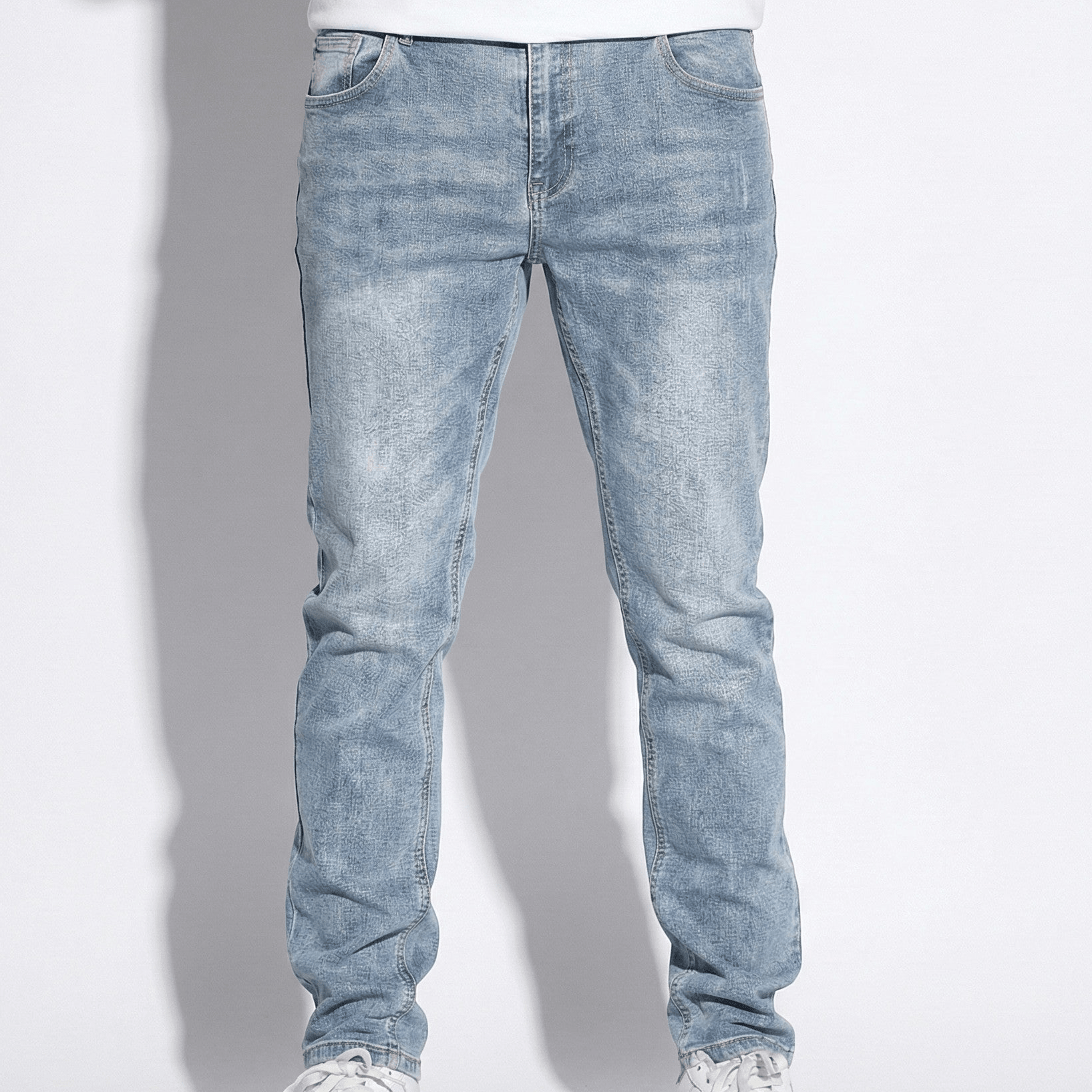 Arthur - Men's Slim Fit Jeans with Practical Pockets - Pants - Light Blue - Jones & Smith