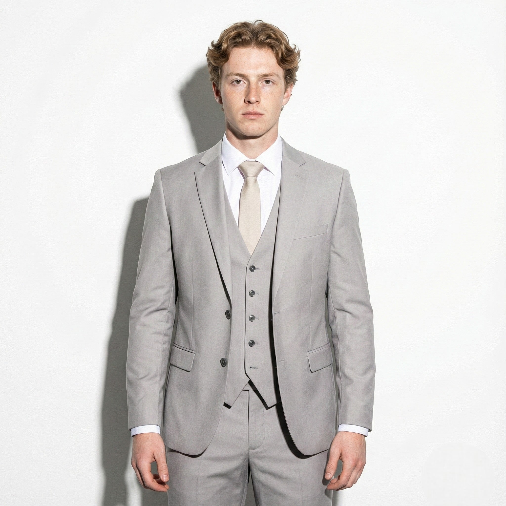 Benjamin - Men’s Stylish Formal Suit with Jacket, Waistcoat & Trousers - Sets - Grey - Jones & Smith