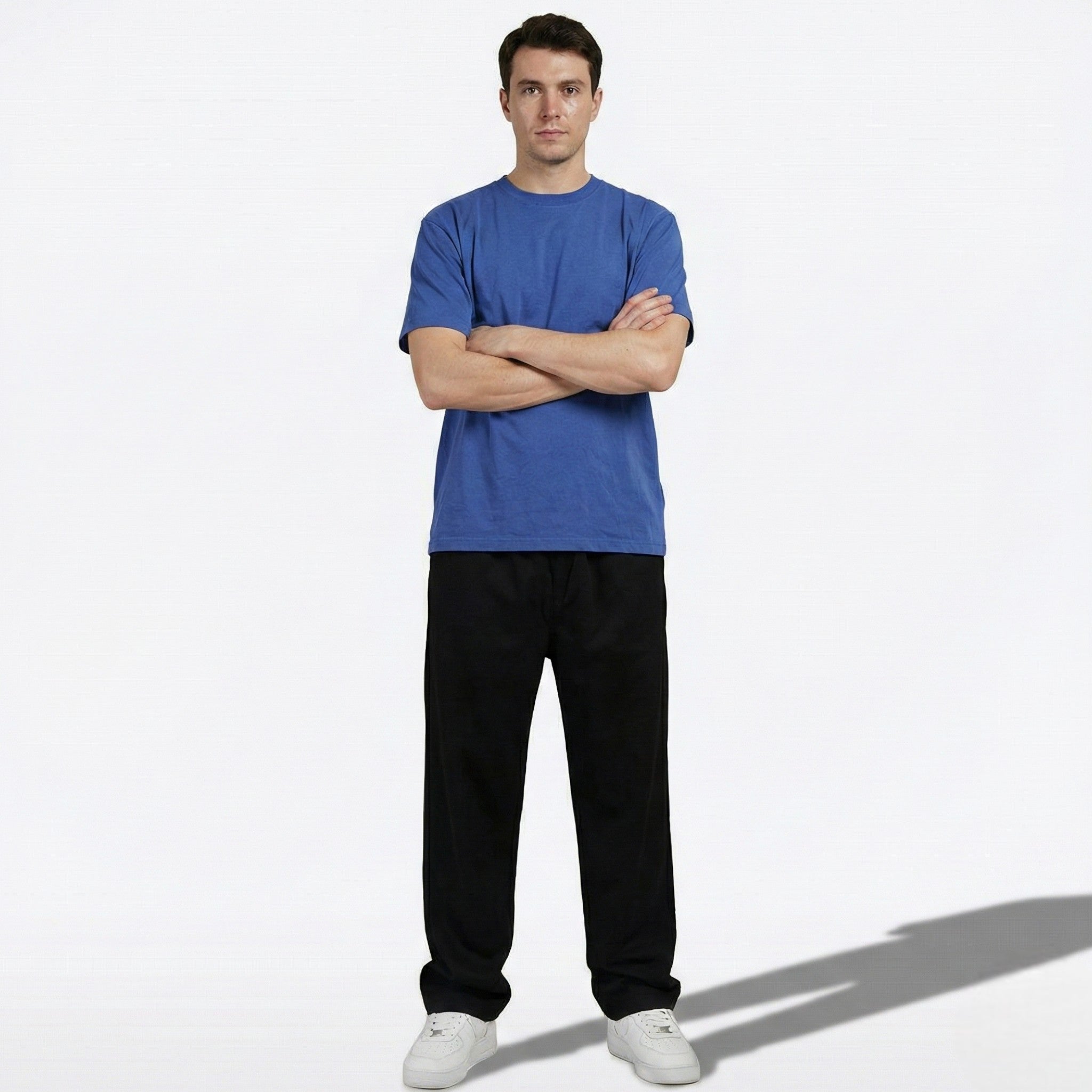 Charlie - Men's Relaxed - Fit Chino Trousers with Elastic Waist - Pants - Black - Jones & Smith