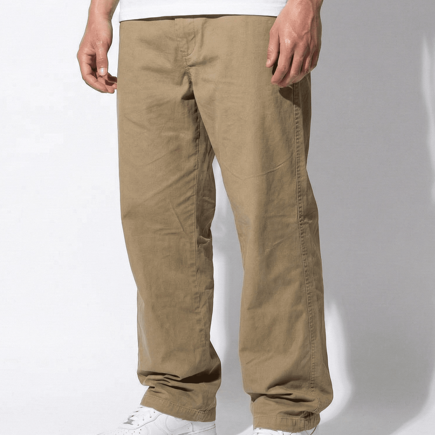 Charlie - Men's Relaxed - Fit Chino Trousers with Elastic Waist - Pants - Dark Yellow - Jones & Smith