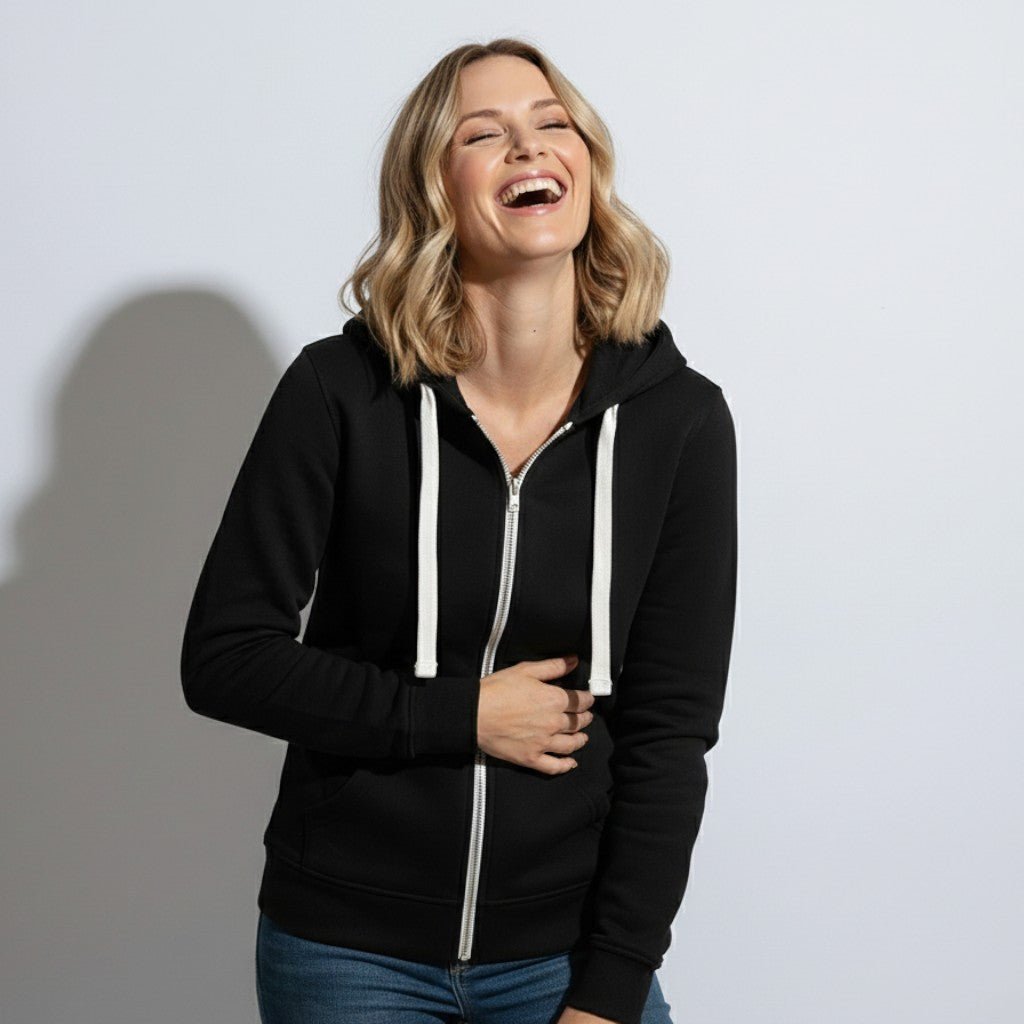 Charlotte - Women's Hoodie with Front Pocket - Hoodies - Black - Jones & Smith