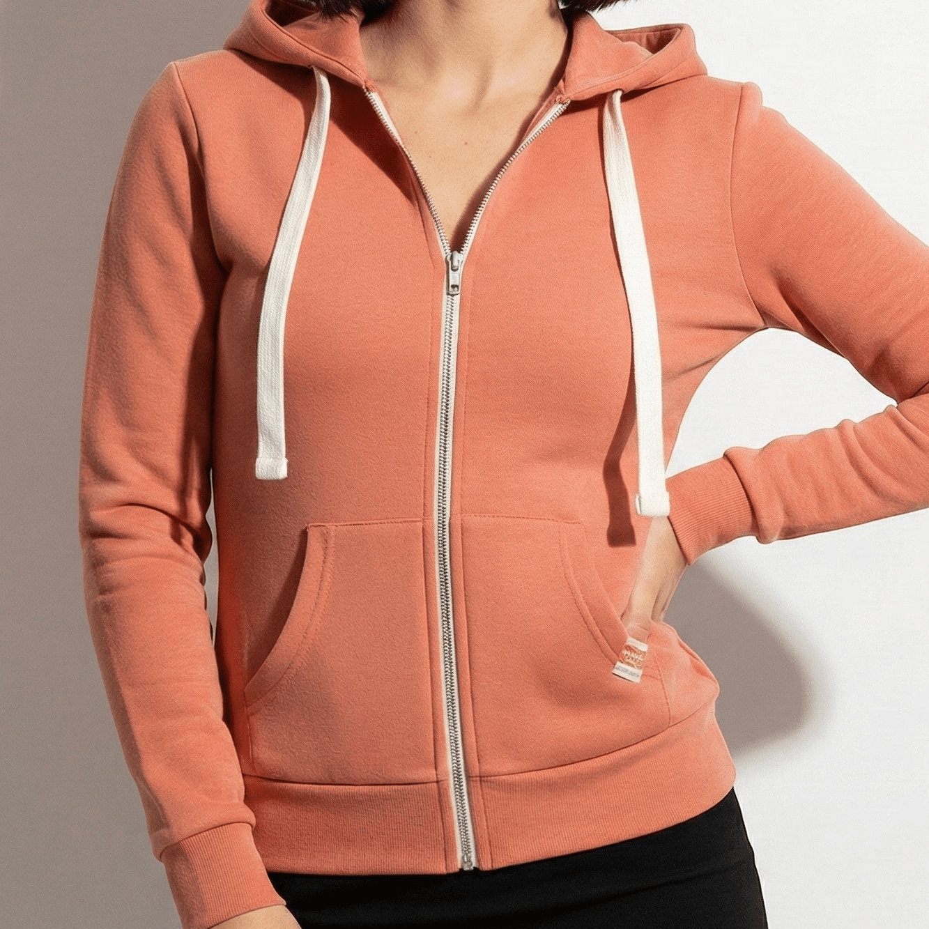 Charlotte - Women's Hoodie with Front Pocket - Hoodies - Orange - Jones & Smith