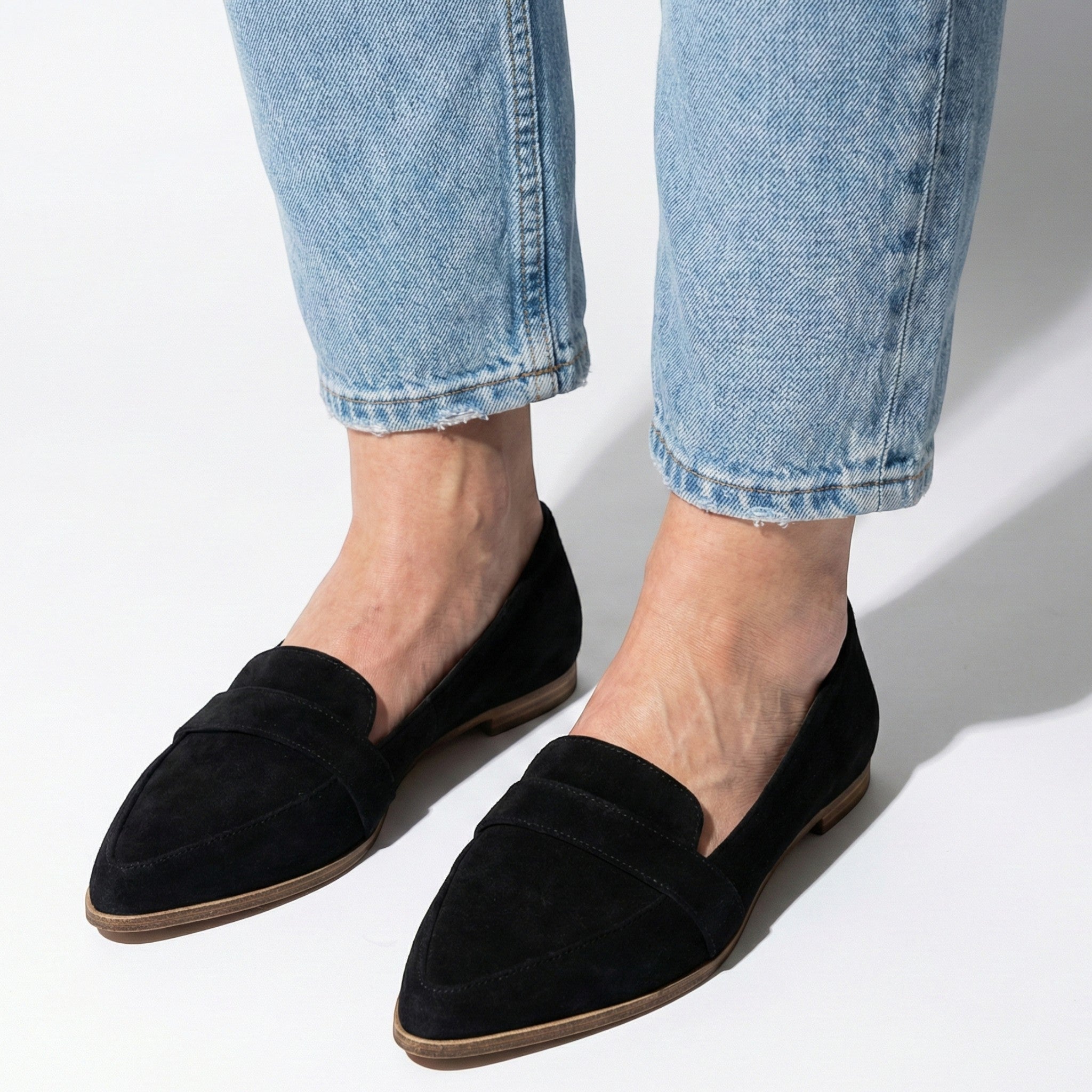 Charlotte - Women's Slip - on Loafers with Contoured Insole - Loafers - Black - Jones & Smith