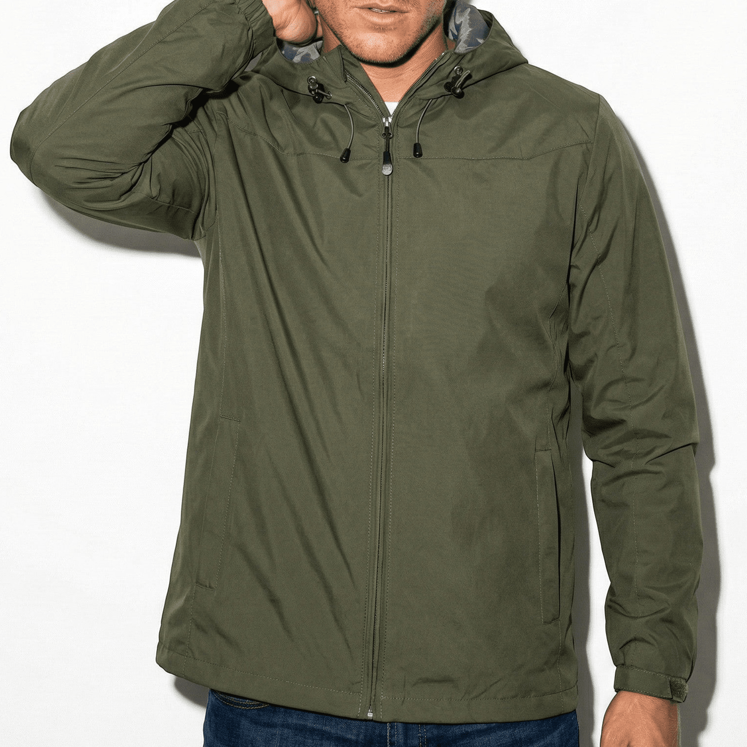 Craig - Men’s Water - Resistant Windbreaker Jacket - Jackets & Coats - Green - Jones & Smith