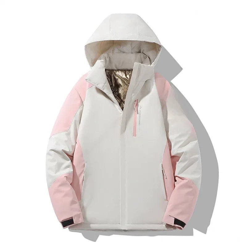 Daisy - Women’s Colourblock Winter Ski Jacket - Ski Jacket - White - Jones & Smith