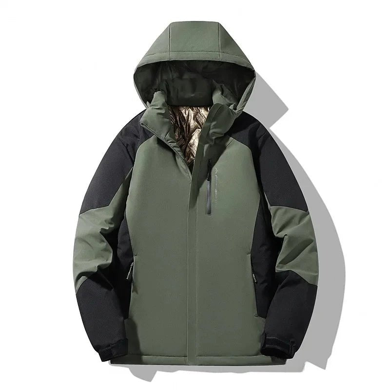 Daisy - Women’s Colourblock Winter Ski Jacket - Ski Jacket - Olive Green - Jones & Smith
