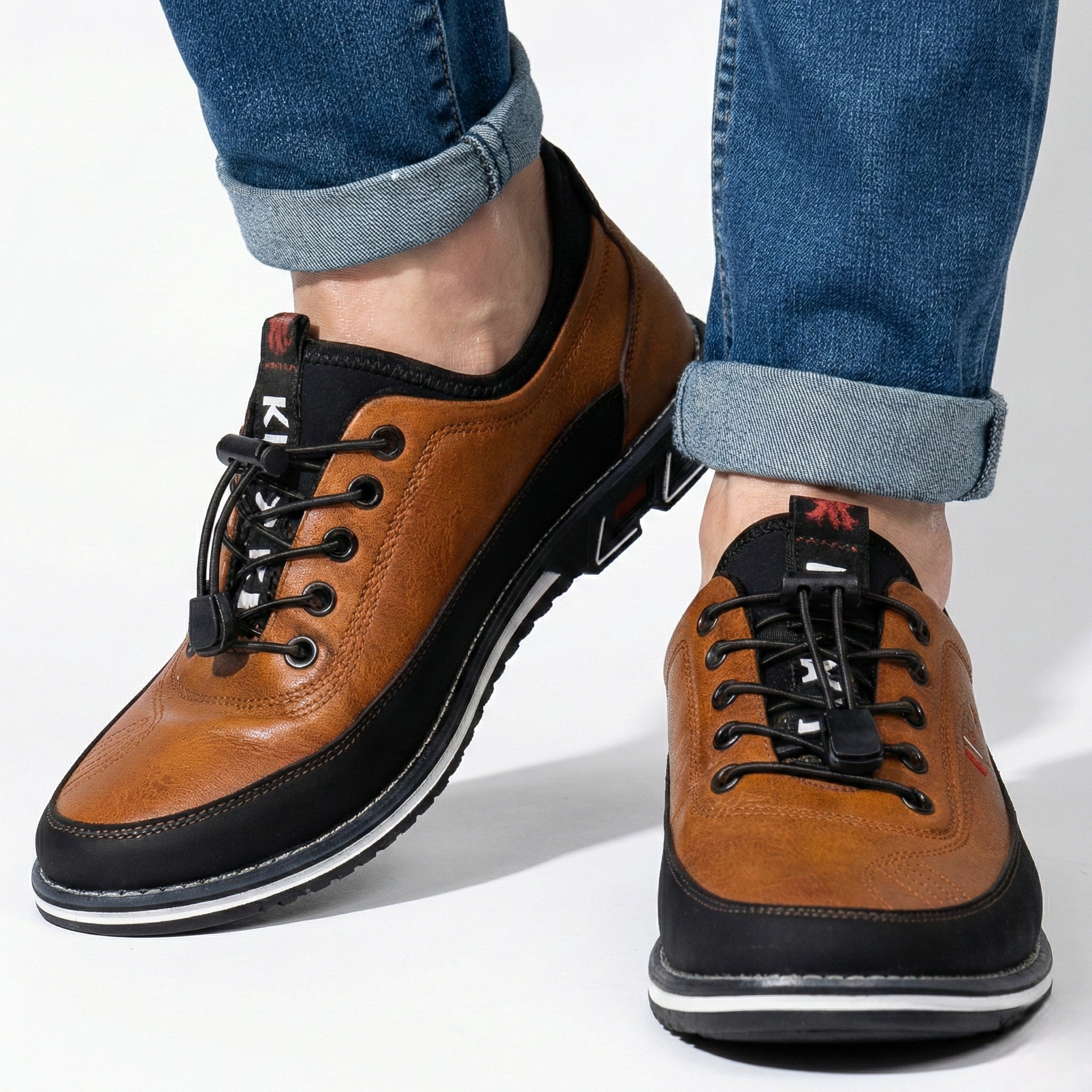 Daniel - Men's Leather Shoes with Structured Comfort Fit - Footwear - Brown - Jones & Smith