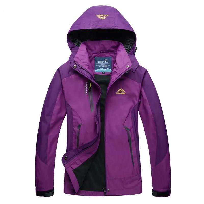 Danielle - Women’s Hooded Waterproof Ski Jacket - Ski Jacket - Purple - Jones & Smith