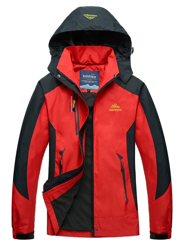 Danielle - Women’s Hooded Waterproof Ski Jacket - Ski Jacket - Red - Jones & Smith
