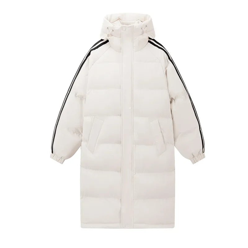 Destiny - Women’s Long Puffer Style Ski Jacket - Ski Jacket - White - Jones & Smith