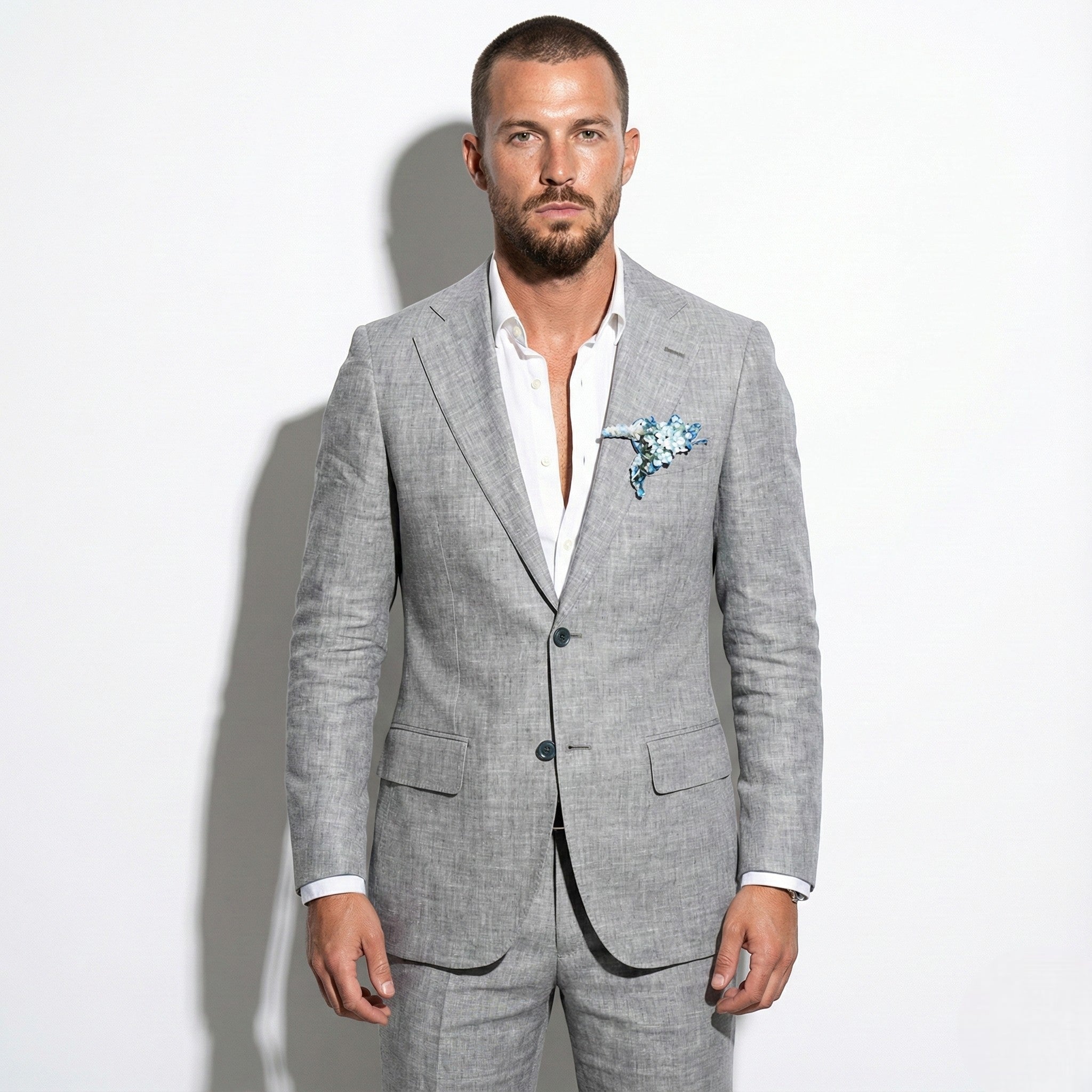 Dominic - Men’s Lightweight Formal Two - Piece Suit - Sets - Grey - Jones & Smith