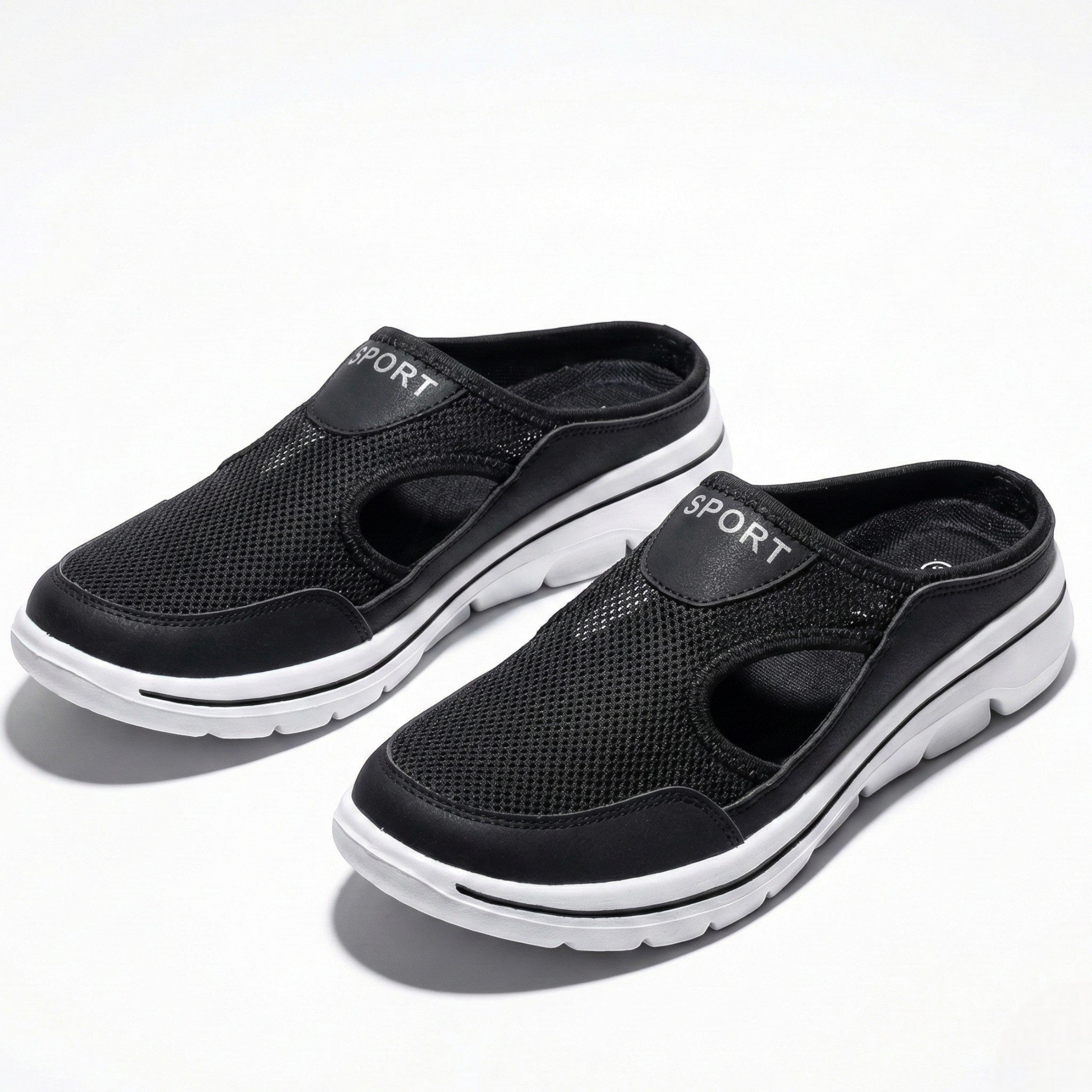 Eleanor - Women’s Breathable Slip - On Walking Shoes - Shoes - Black - Jones & Smith
