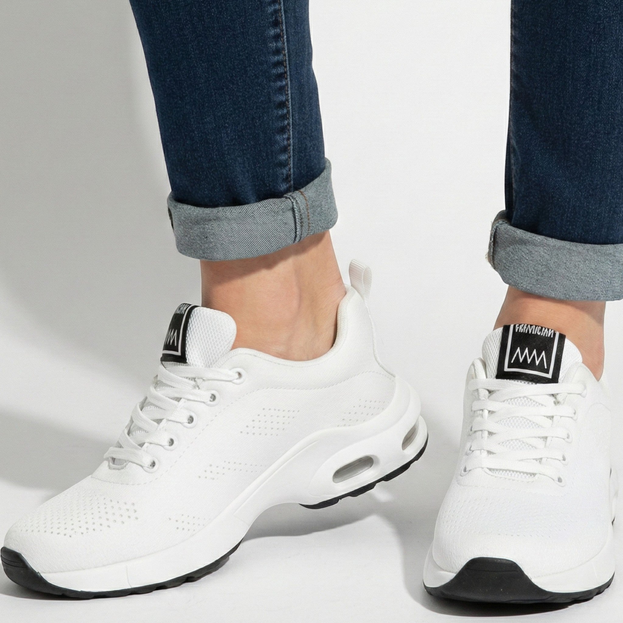 Eleanor - Women's Lightweight Walking Shoes with Air Cushion - Shoes - White - Jones & Smith