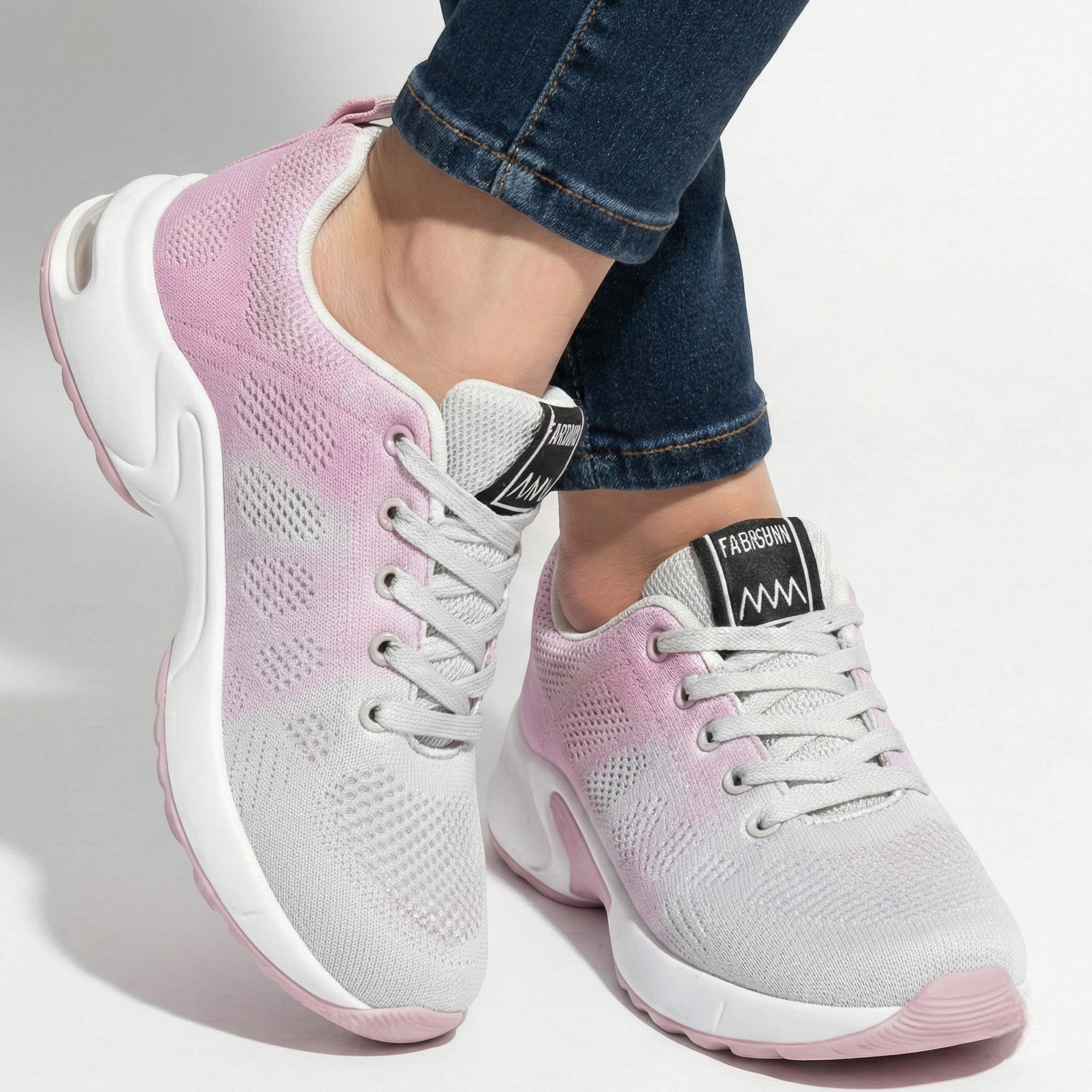 Eleanor - Women's Lightweight Walking Shoes with Air Cushion - Shoes - Grey - Jones & Smith