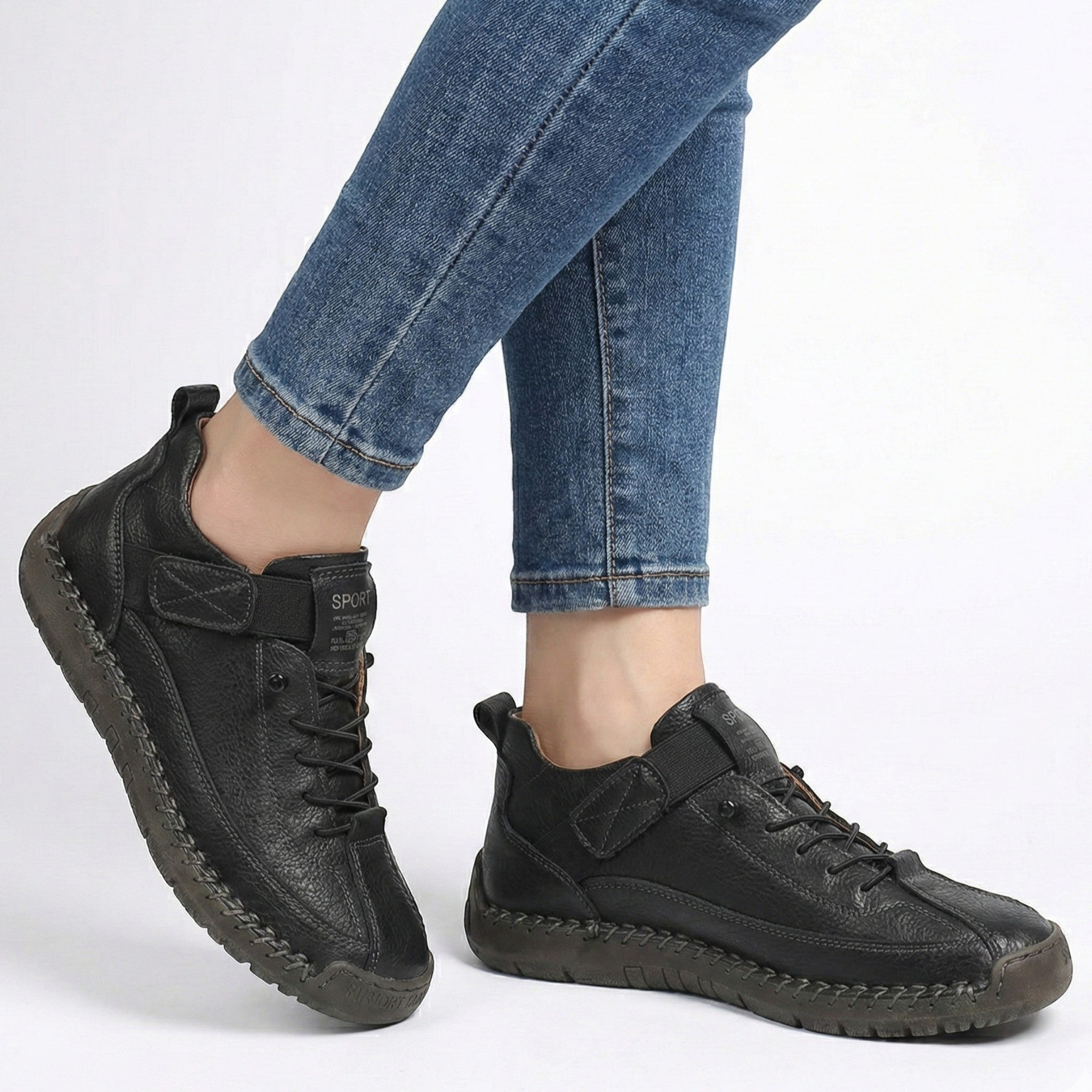 Elodie - Women's Lightweight Trainers - Shoes - Black - Jones & Smith