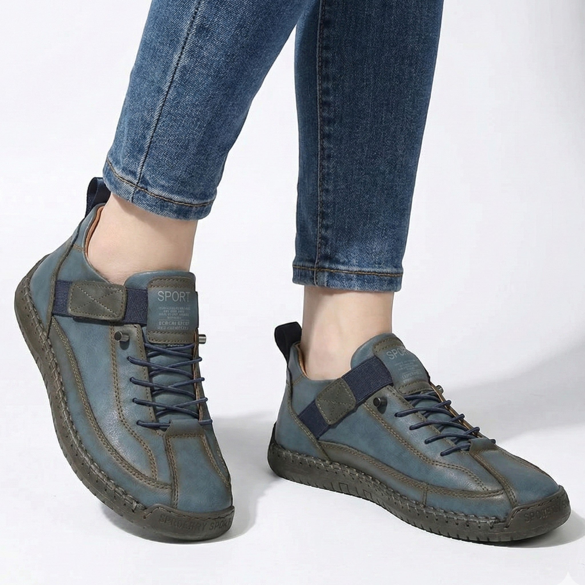 Elodie - Women's Lightweight Trainers - Shoes - Navy - Jones & Smith