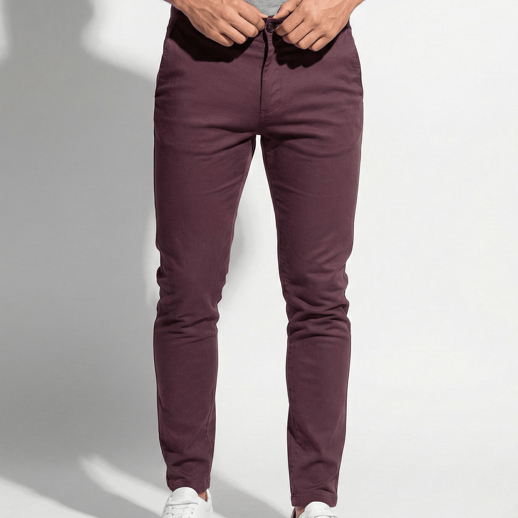 Ethan - Men's Comfortable Tailored Fit Trousers - Trouser - Light Brown - Jones & Smith