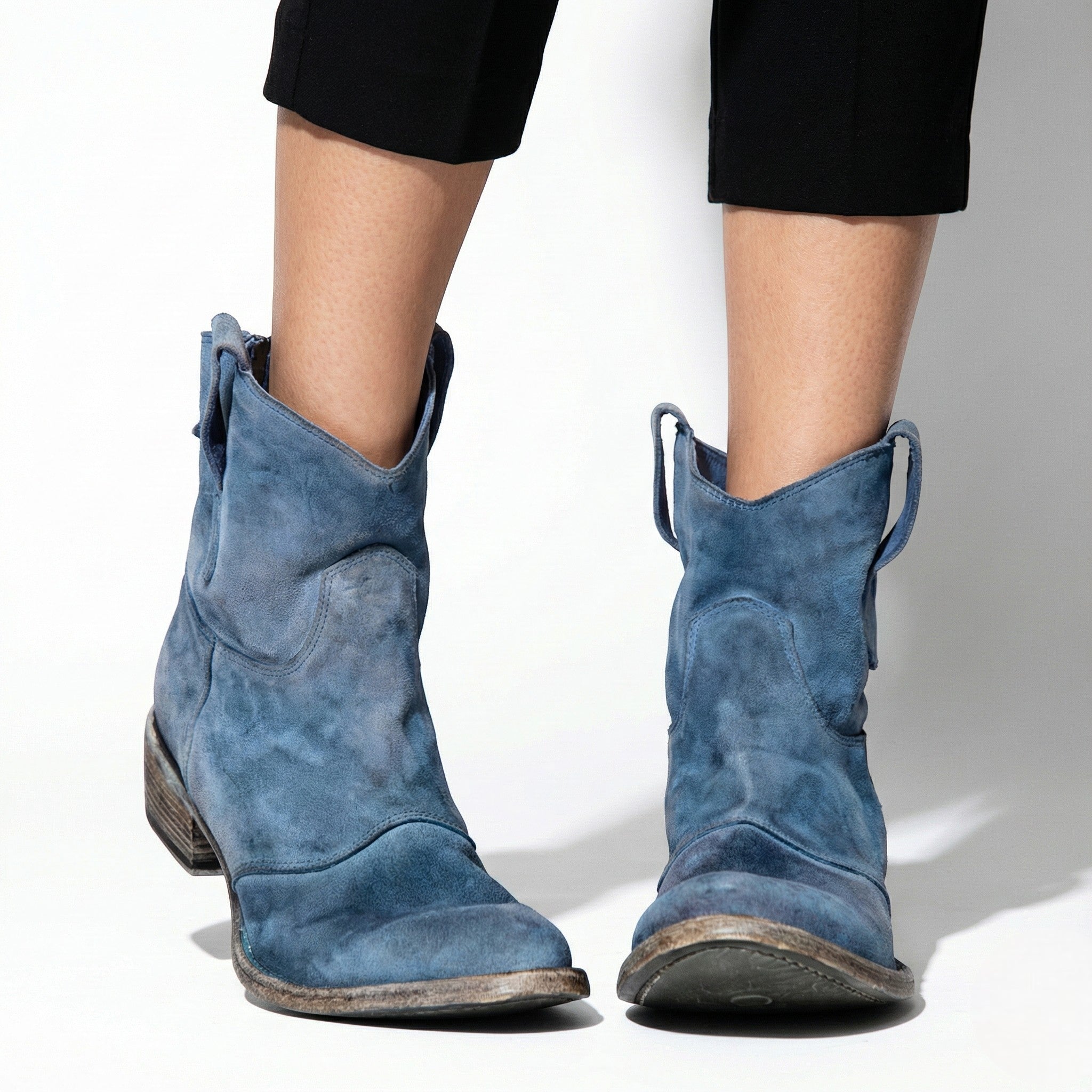 Grace - Women's Ankle Boots with Pointed Toe - Shoes - Blue - Jones & Smith