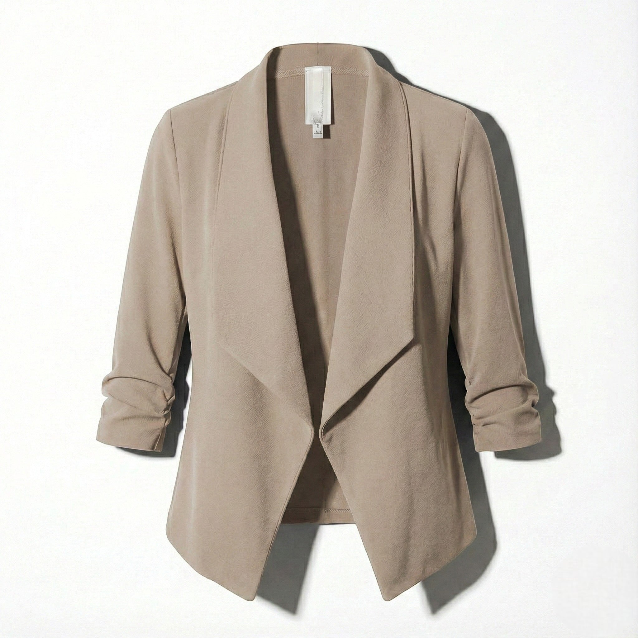 Holly - Women's Modern Structured Long - Sleeve Blazer - Jackets & Blazers - Beige - Jones & Smith
