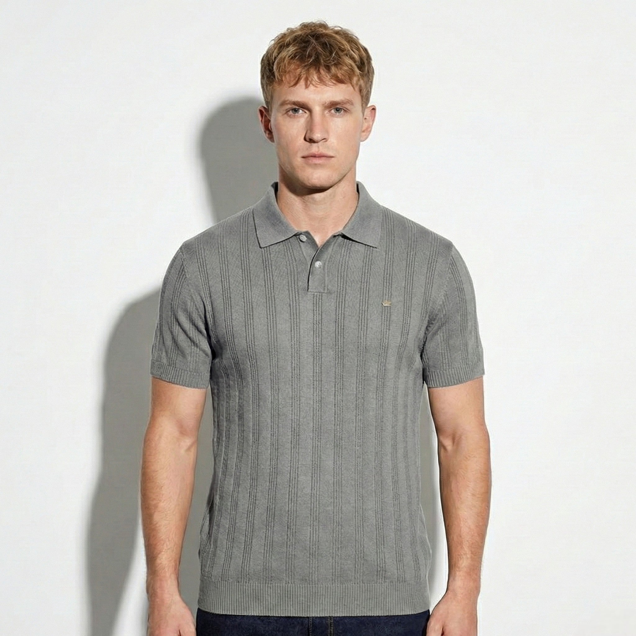 Hugo - Men's Tailored Fit Polo Shirt - Tops, T-shirts & Shirts - Grey - Jones & Smith