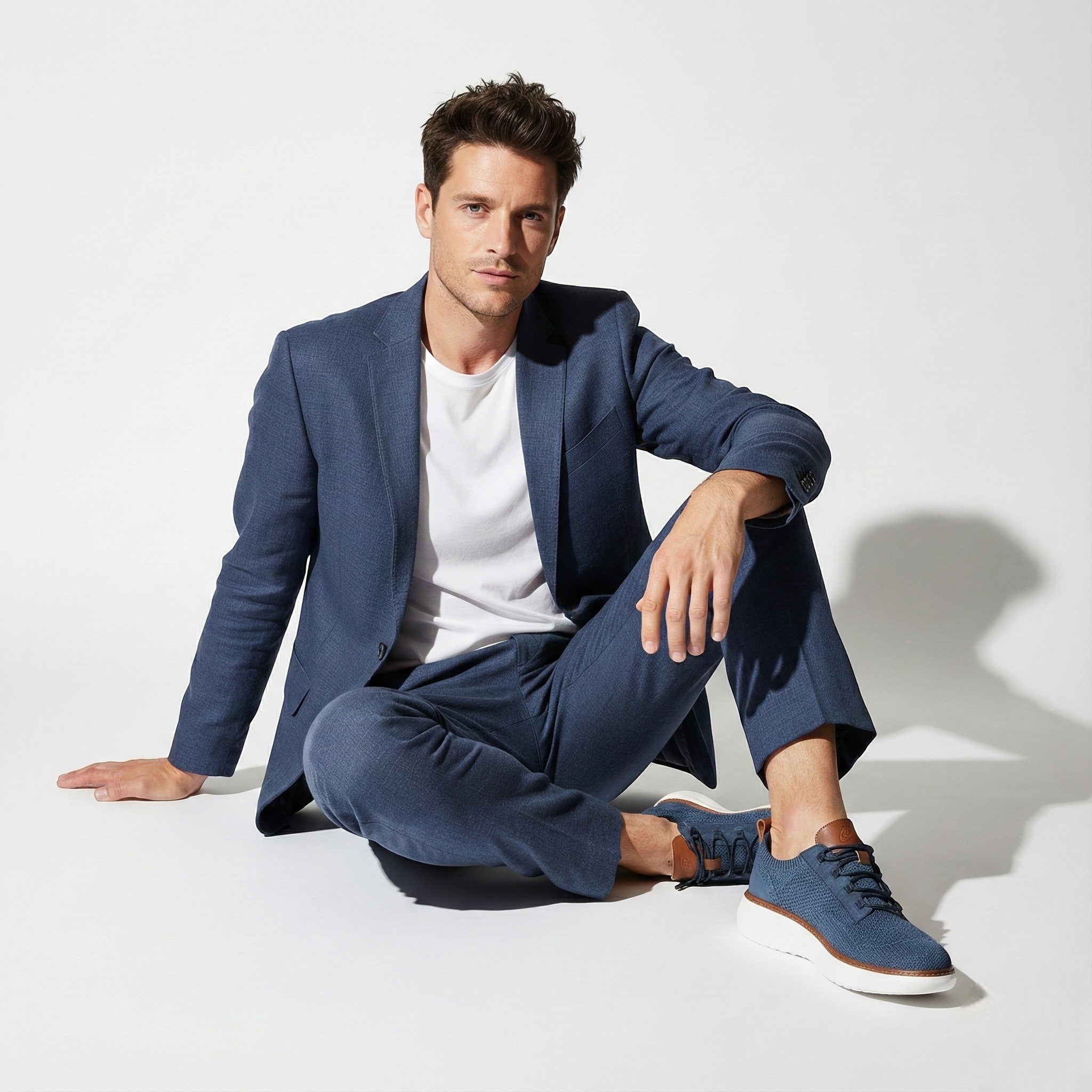 Jack - Men's Breathable Lightweight Sneakers - Shoes - Blue - Jones & Smith