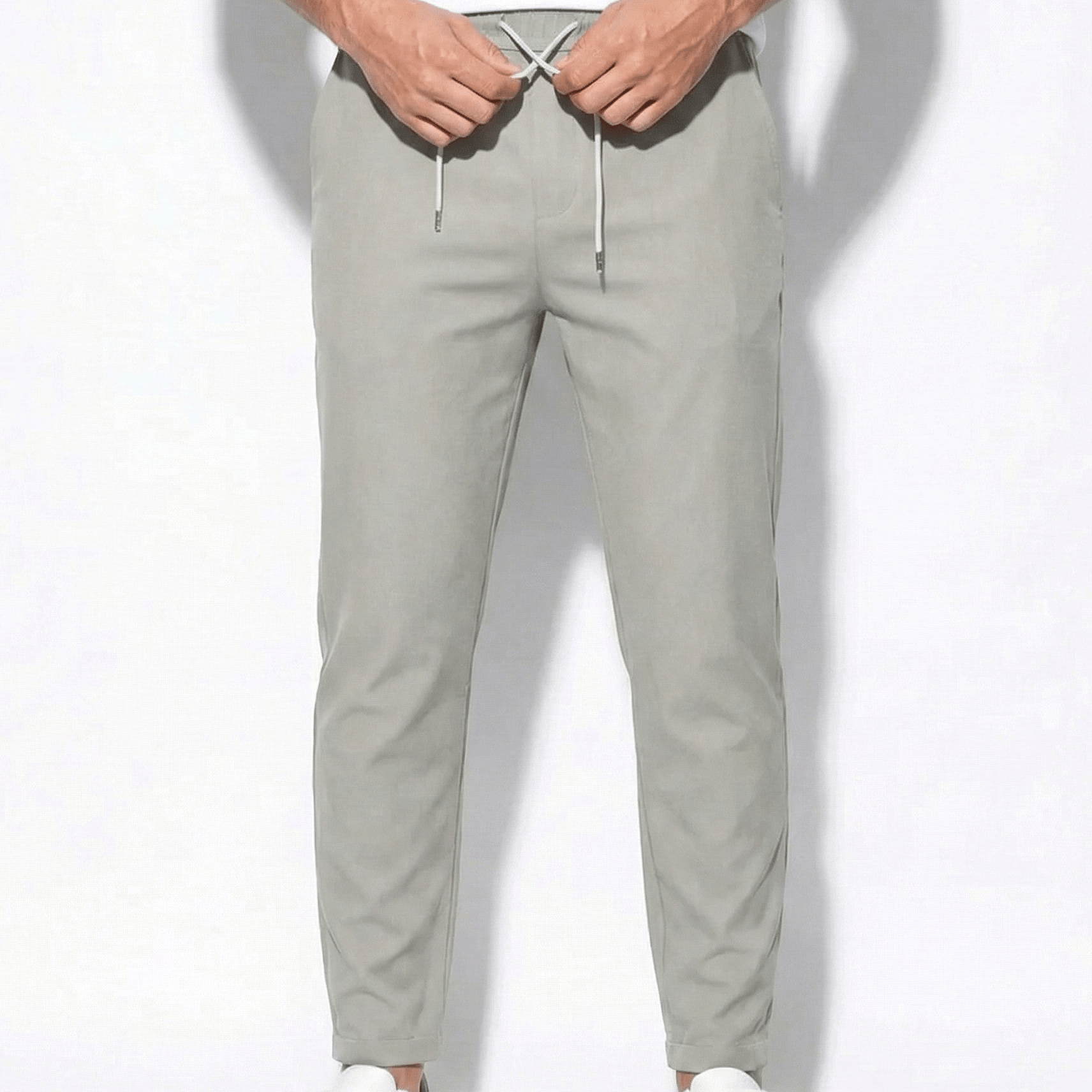 James - Men's Tailored Stretch Trousers with Flexible Fit - Trouser - Grey - Jones & Smith
