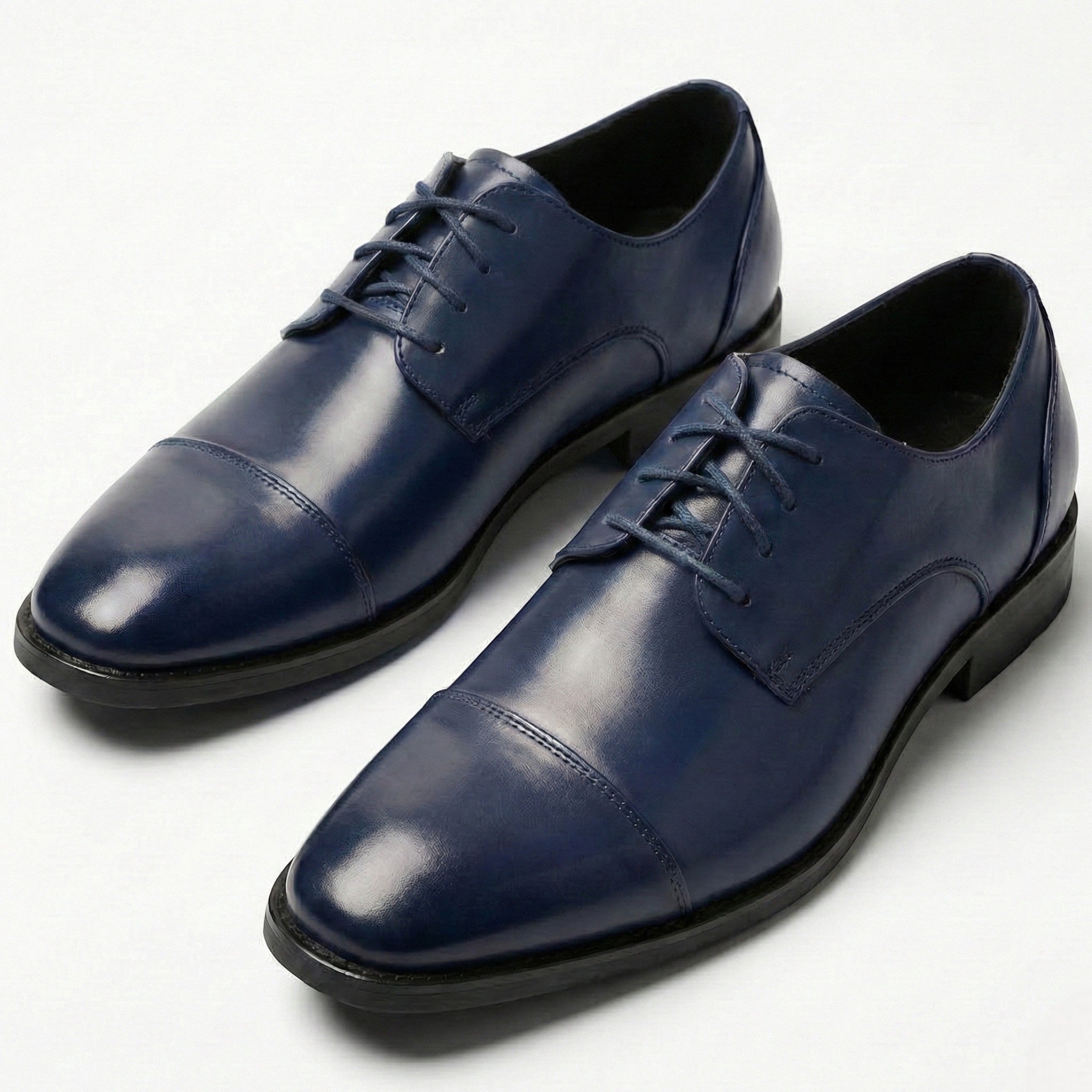 Joseph - Men's Oxford Shoes with Cushioned Comfort - Shoes - Blue - Jones & Smith