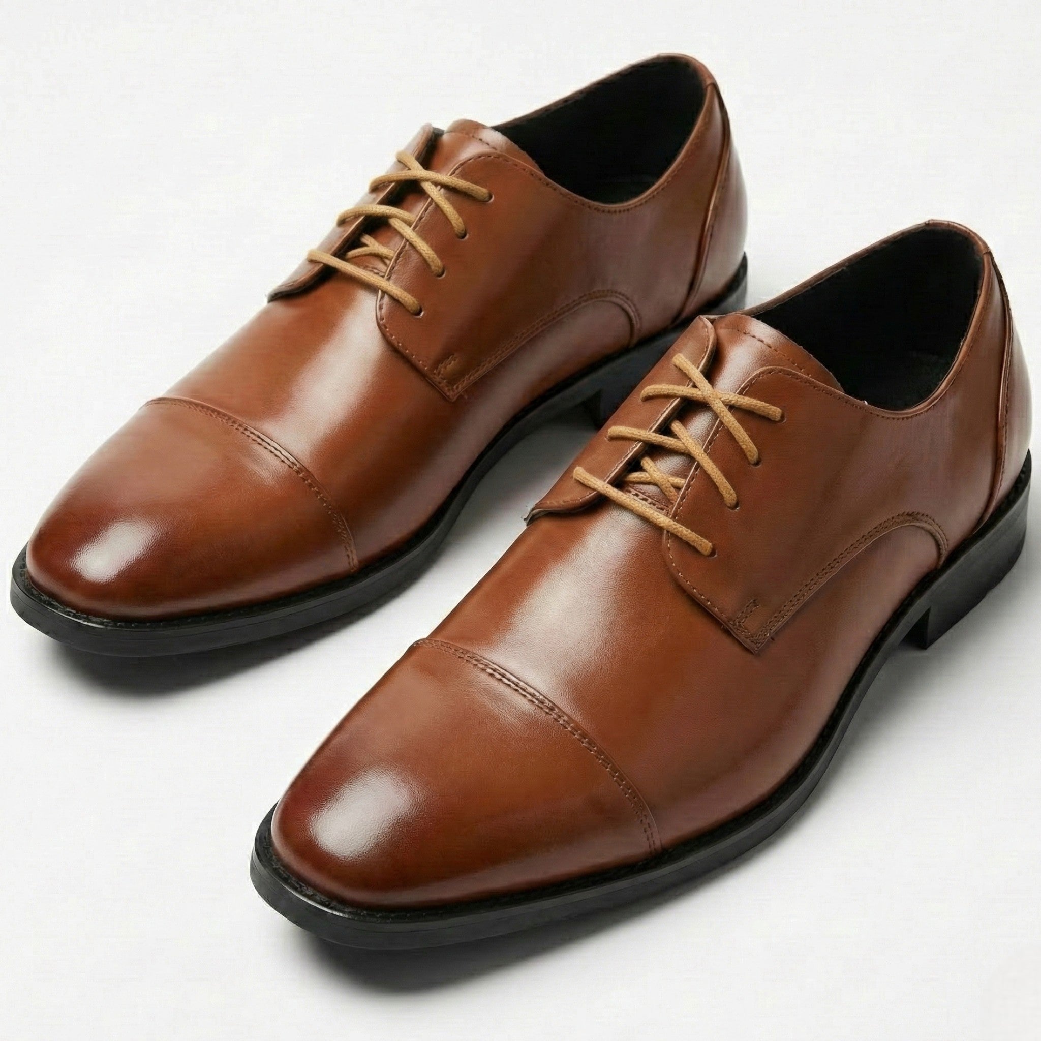 Joseph - Men's Oxford Shoes with Cushioned Comfort - Shoes - Brown - Jones & Smith