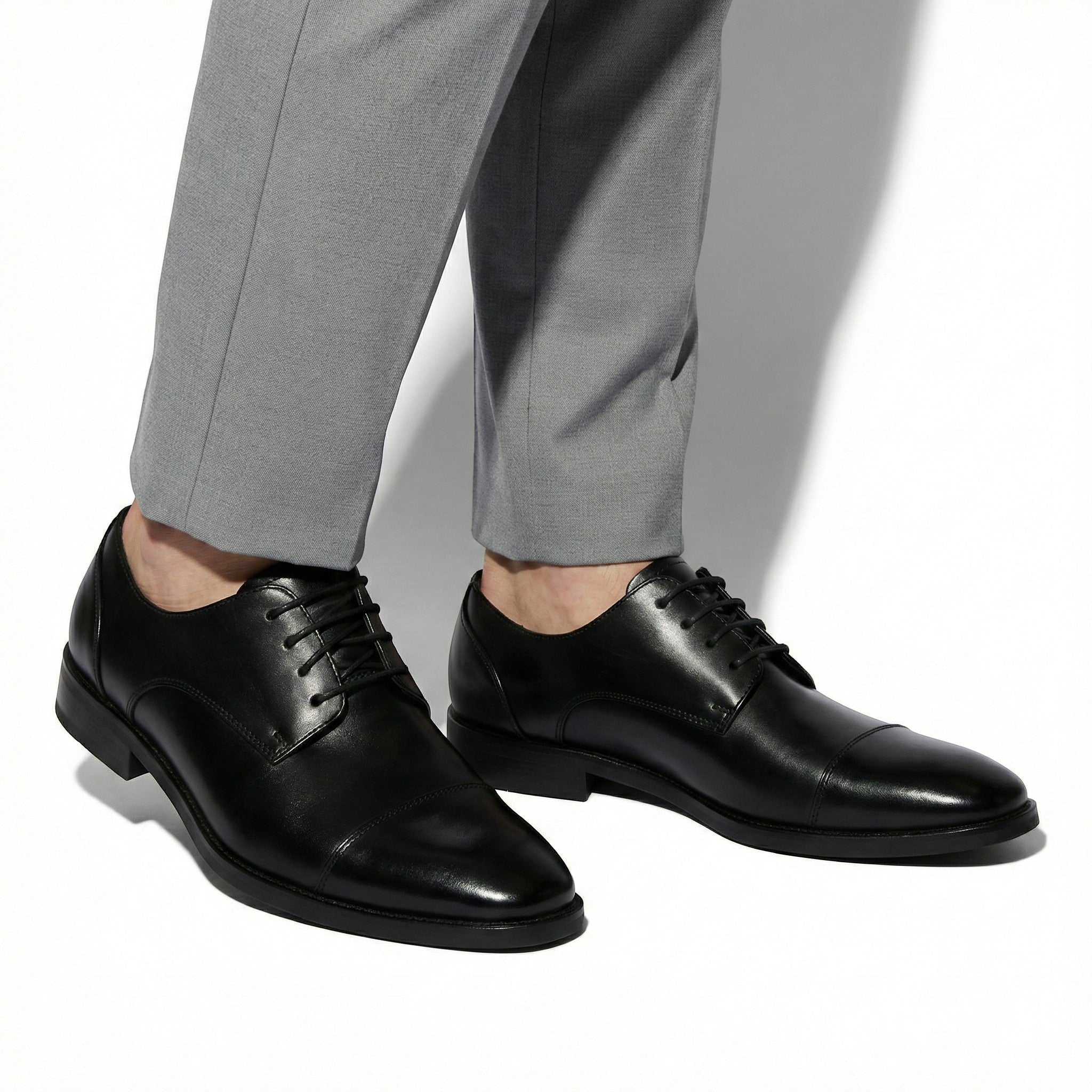 Joseph - Men's Oxford Shoes with Cushioned Comfort - Shoes - Black - Jones & Smith