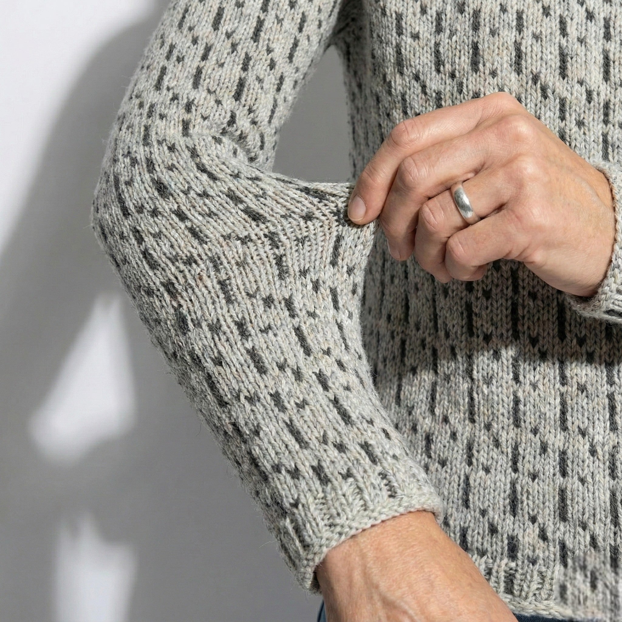 Lenia – Women’s Wool Jumper with Boat Neck - Sweater - Grey - Jones & Smith