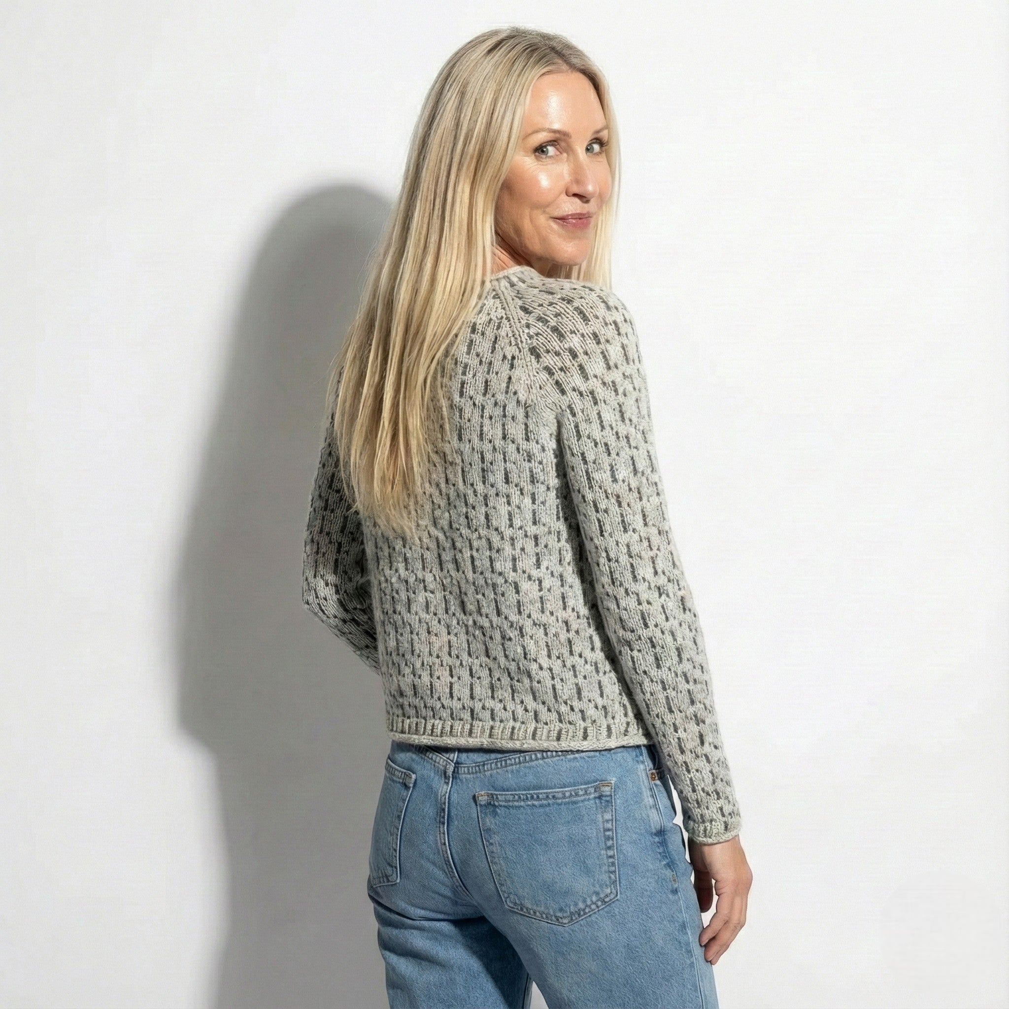 Lenia – Women’s Wool Jumper with Boat Neck - Sweater - Grey - Jones & Smith