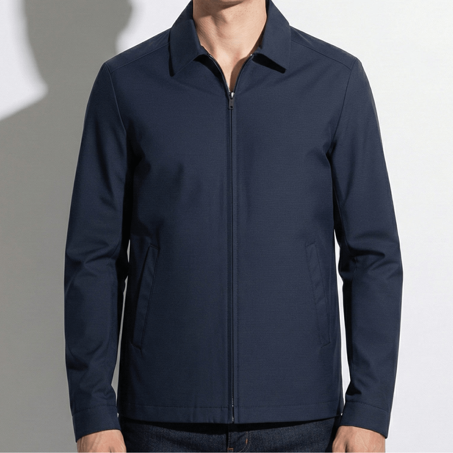 Leo - Men's Relaxed Fit Casual Spring Jacket - Men Jackets - Blue - Jones & Smith