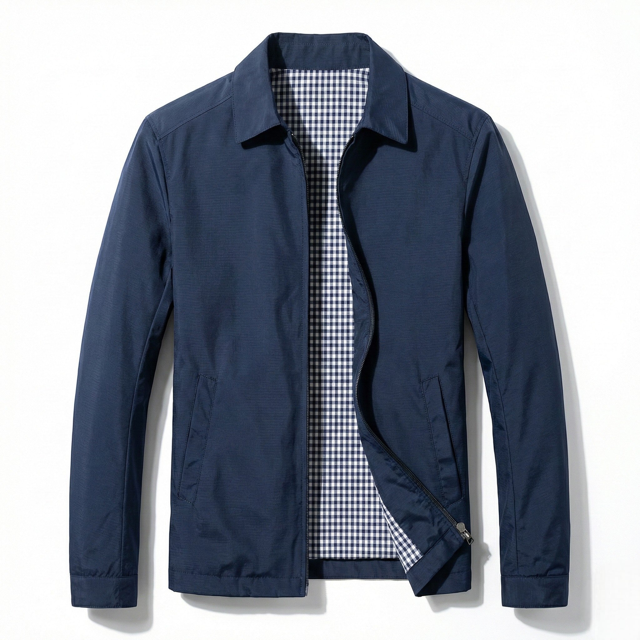 Leo - Men's Relaxed Fit Casual Spring Jacket - Men Jackets - Blue - Jones & Smith