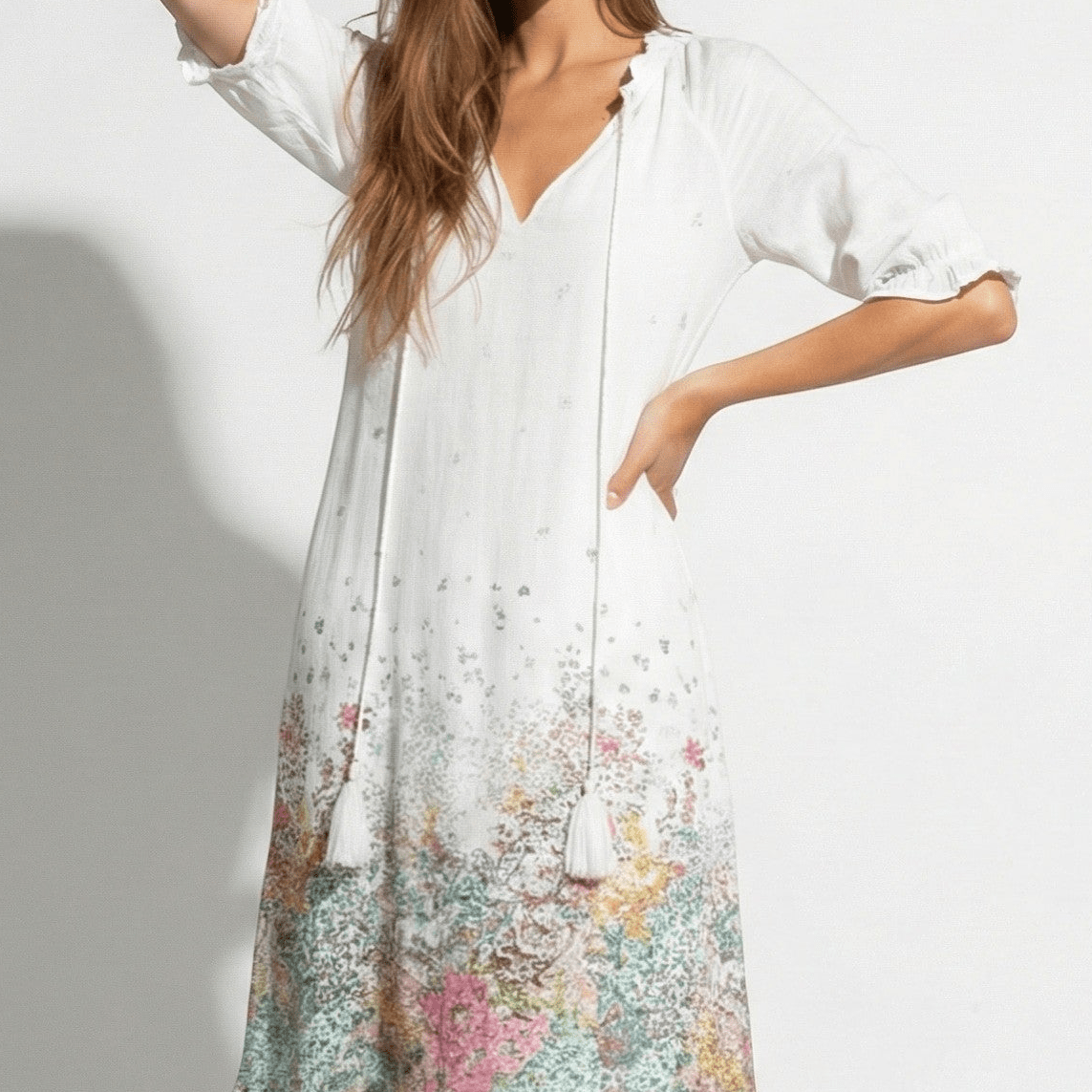 Lucy - Women's Bohemian Maxi Dress with Loose Summer Fit - Dresses - Style 3 - Jones & Smith