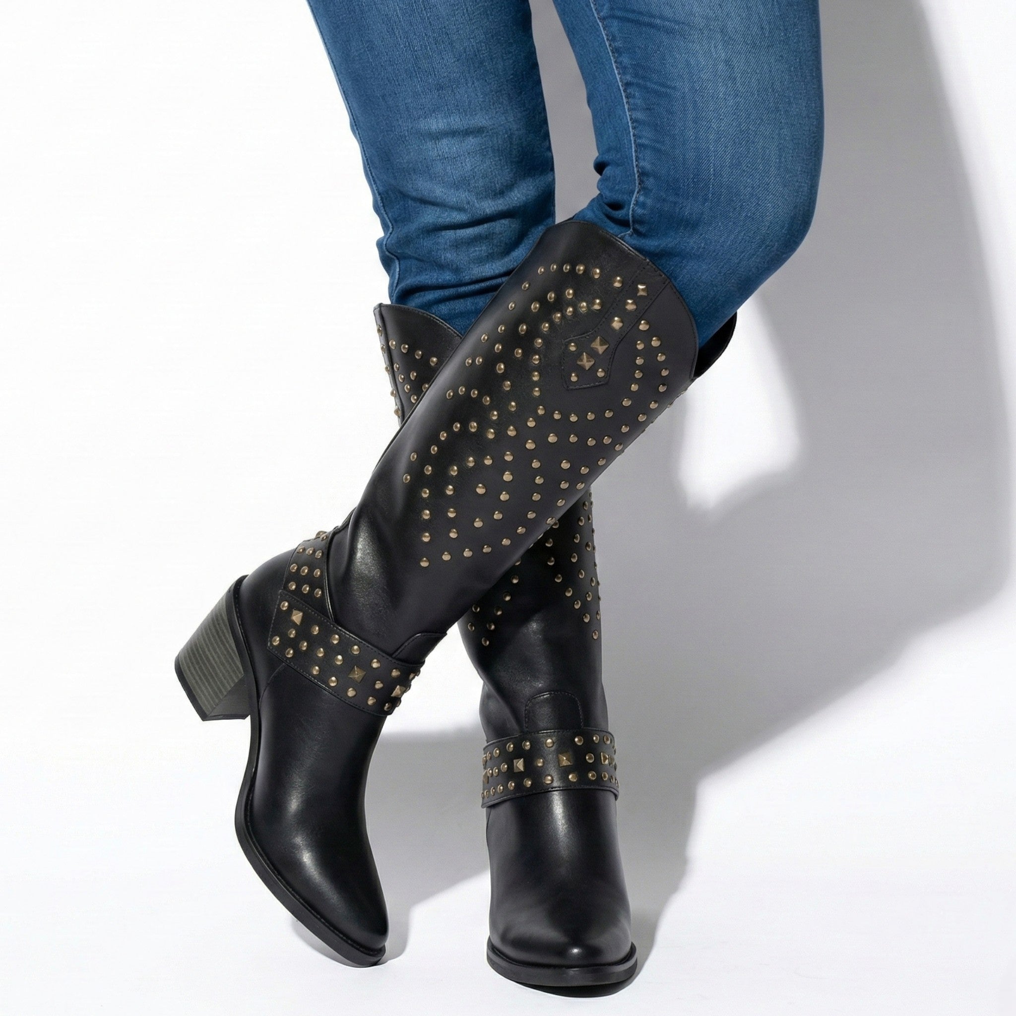 Mary - Women's Western Knee - High Boots - Boots - Brown - Jones & Smith